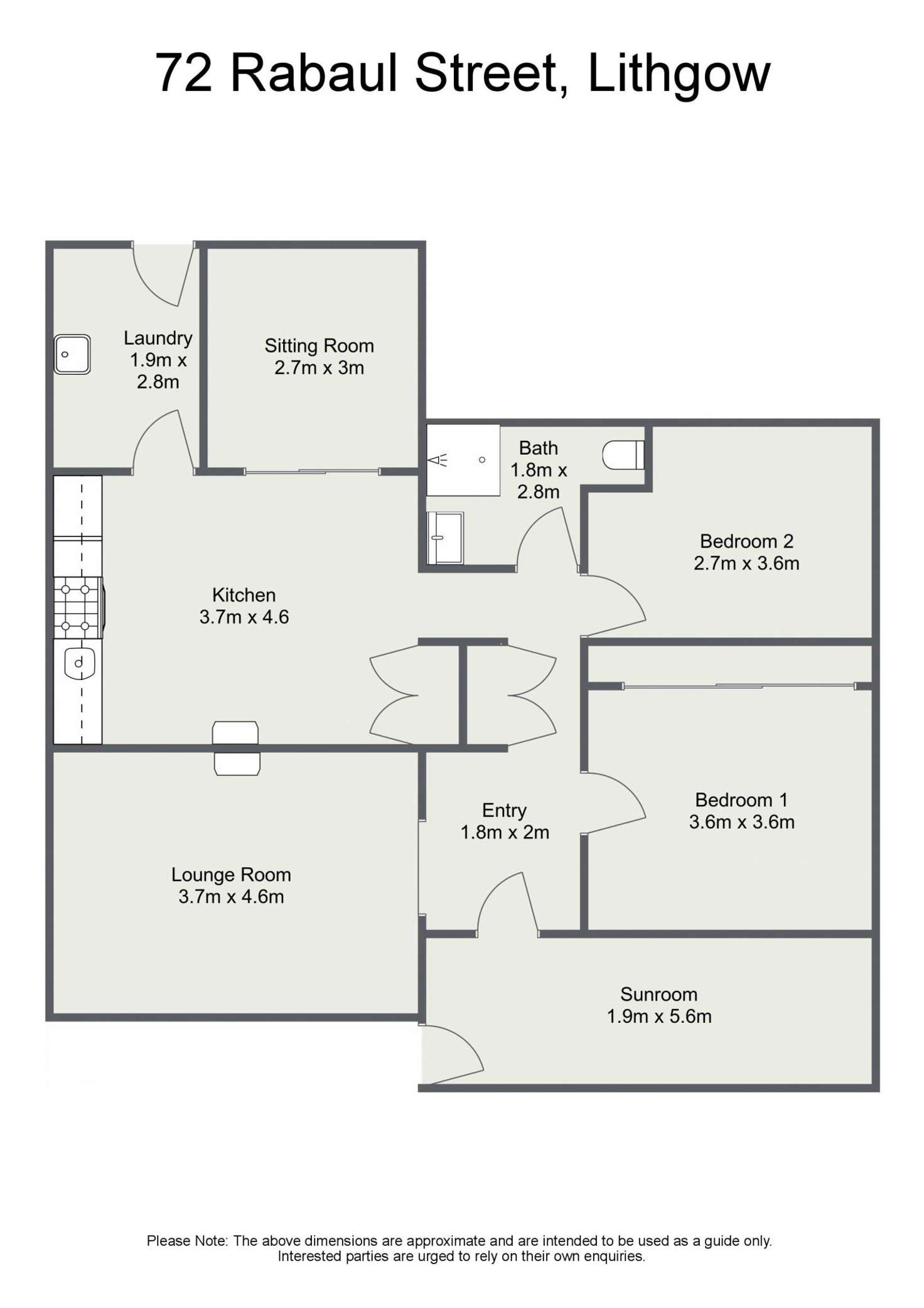 Floorplan of Homely house listing, 72 Rabaul Street, Lithgow NSW 2790