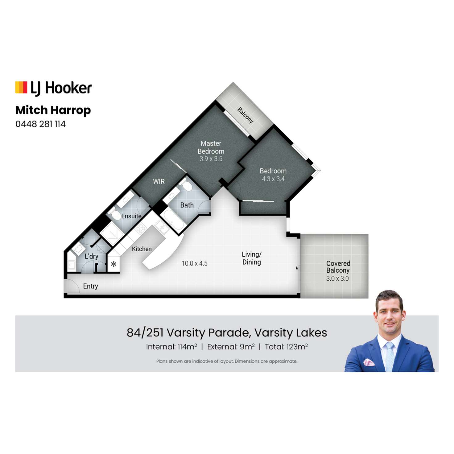 Floorplan of Homely unit listing, 84/251 Varsity Parade, Varsity Lakes QLD 4227