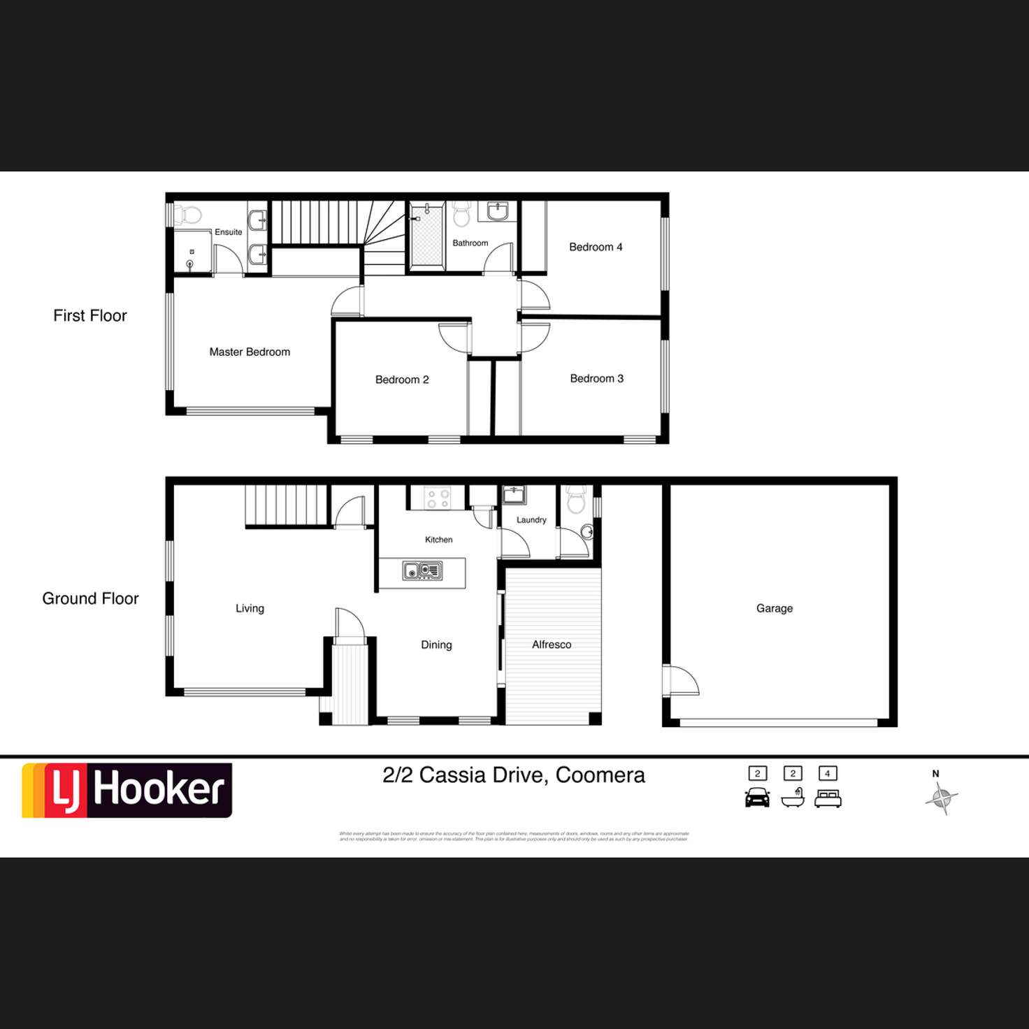 Floorplan of Homely house listing, 2 Cassia Drive, Coomera QLD 4209
