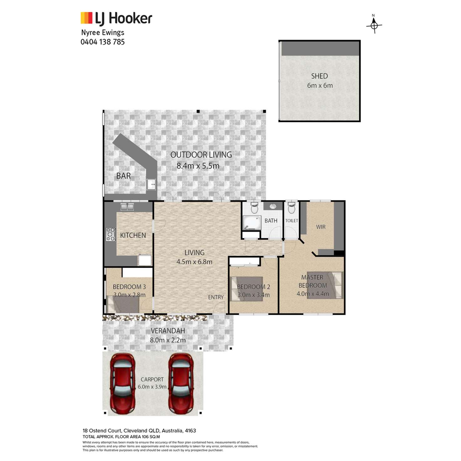 Floorplan of Homely house listing, 18 Ostend Court, Cleveland QLD 4163