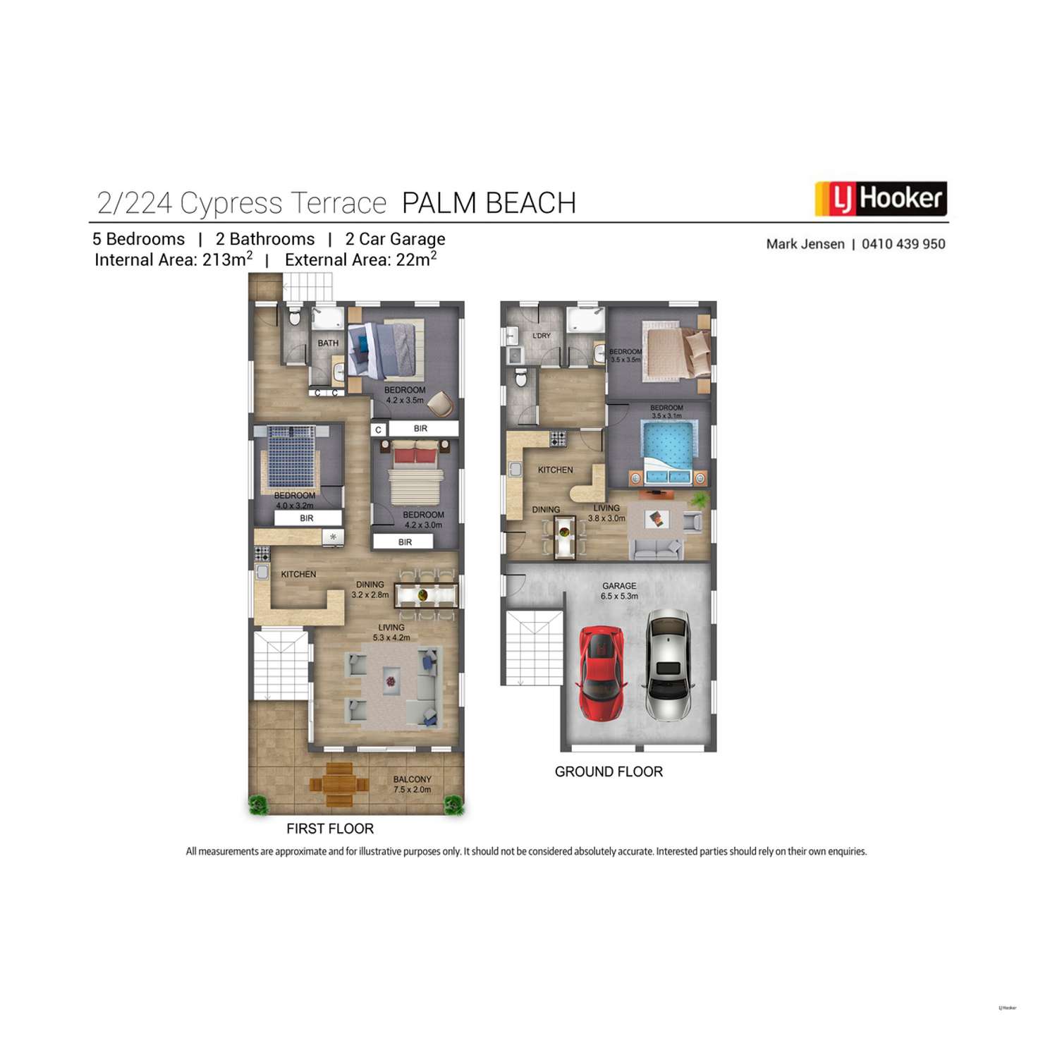 Floorplan of Homely semiDetached listing, 2/224 Cypress Terrace, Palm Beach QLD 4221