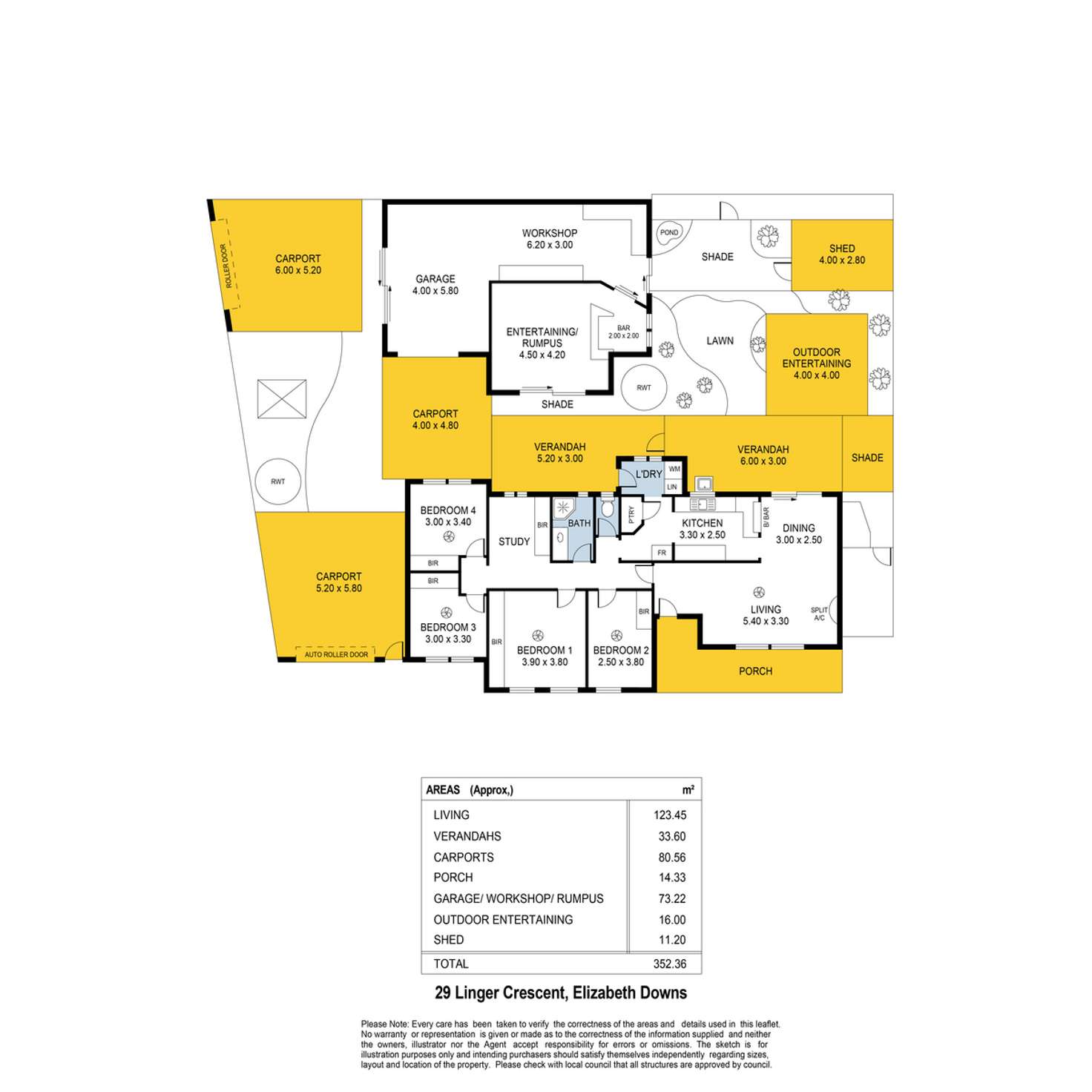 Floorplan of Homely house listing, 29 Linger Crescent, Elizabeth Downs SA 5113