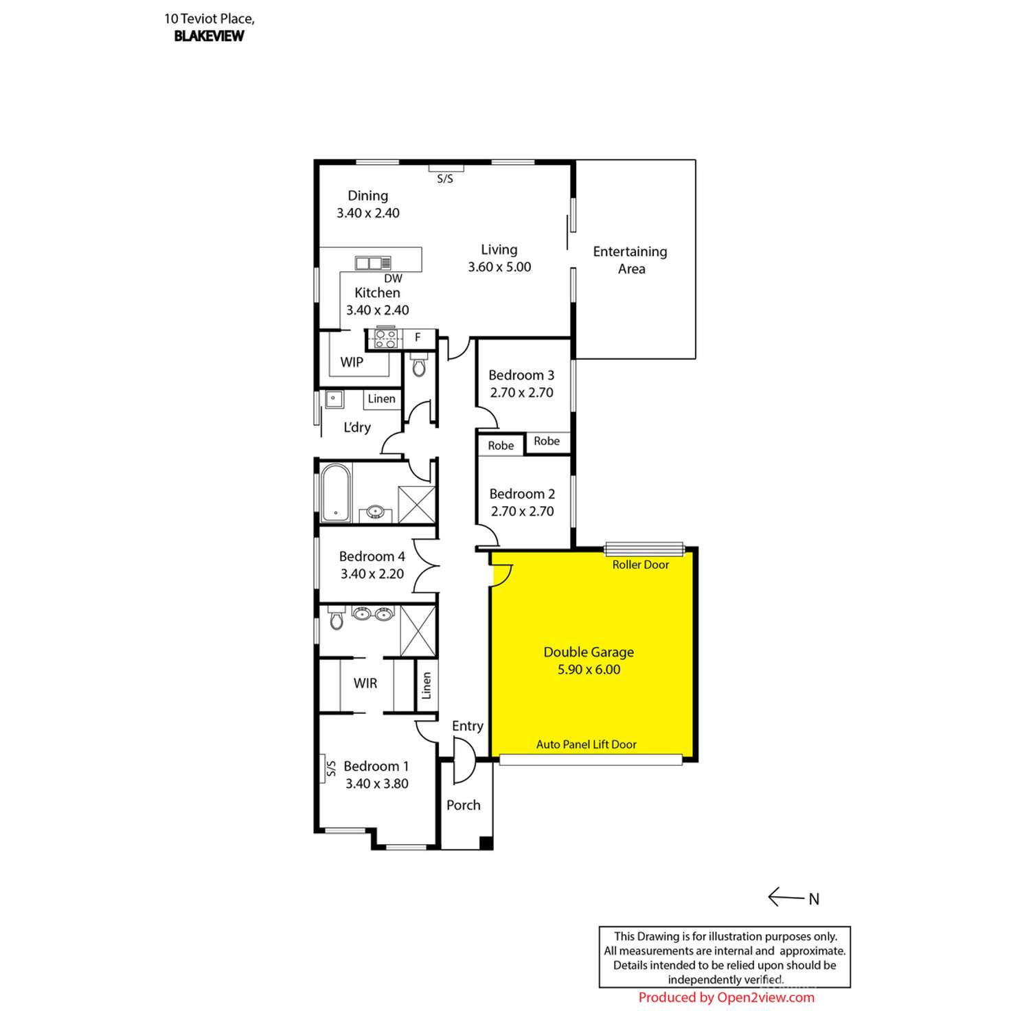 Floorplan of Homely house listing, 10 Teviot Place, Blakeview SA 5114