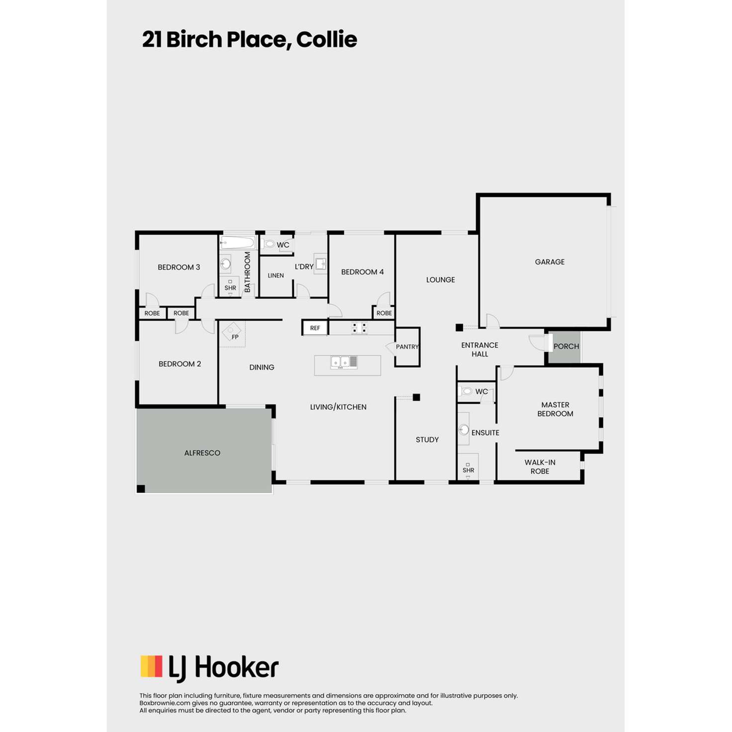 Floorplan of Homely house listing, 21 Birch Place, Collie WA 6225