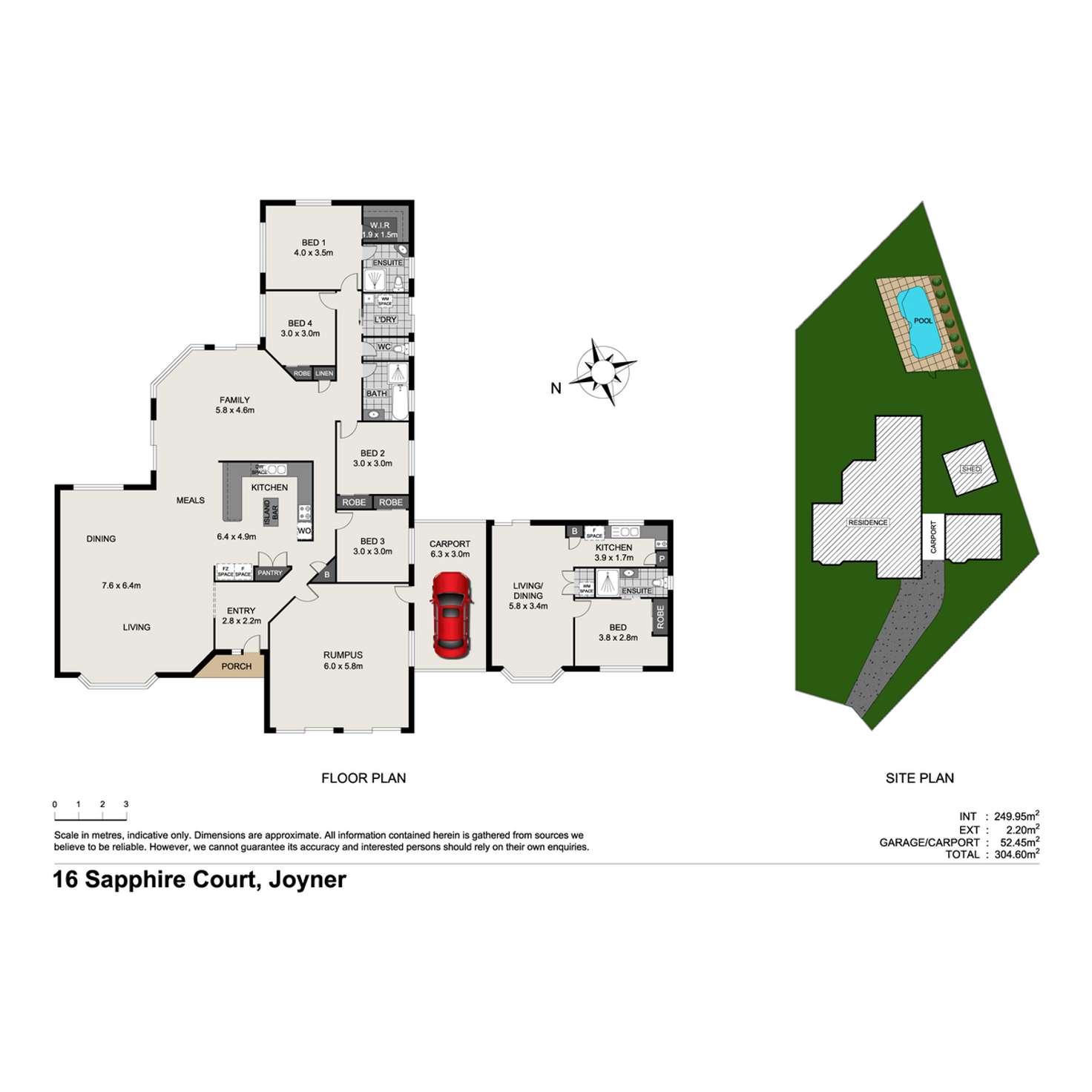 Floorplan of Homely house listing, 16 Sapphire Court, Joyner QLD 4500