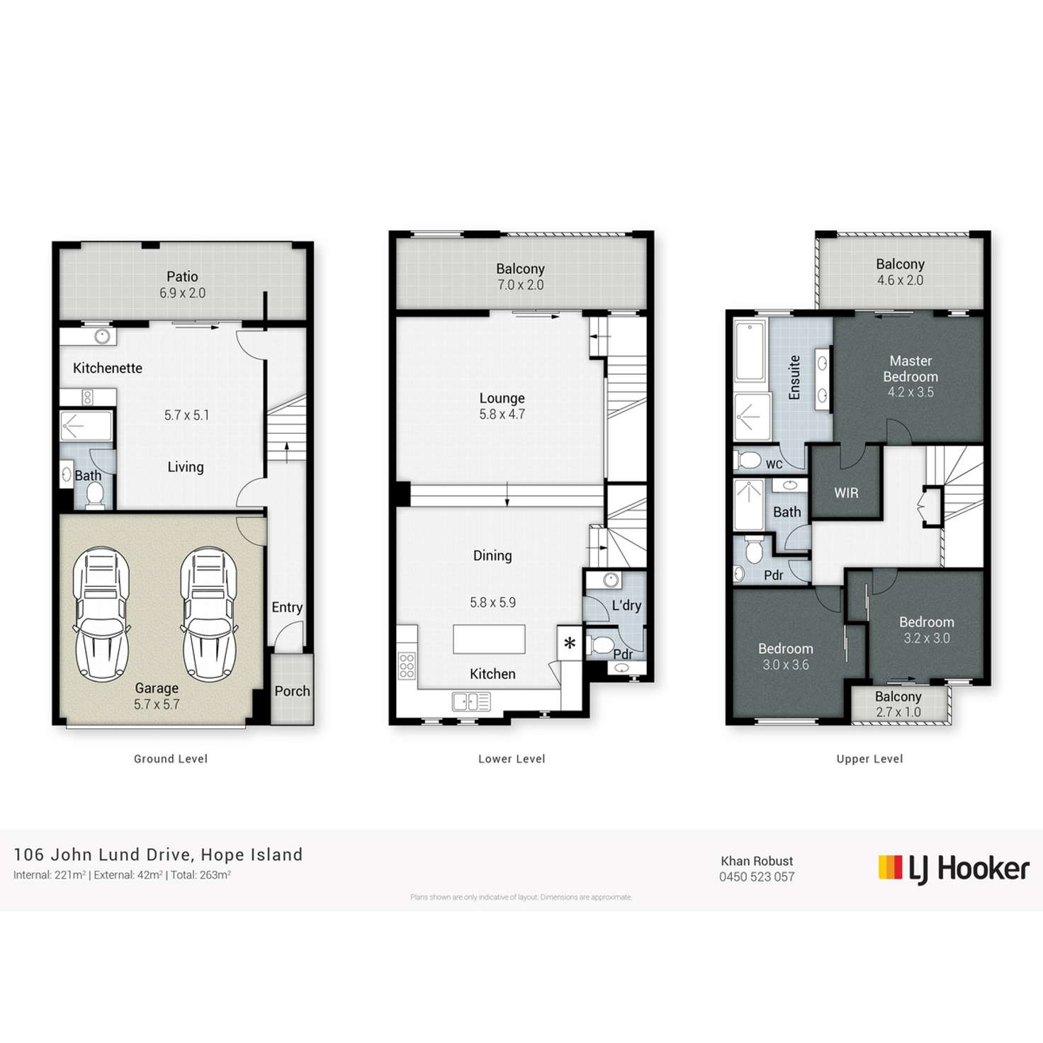 Floorplan of Homely townhouse listing, 106 John Lund Drive, Hope Island QLD 4212
