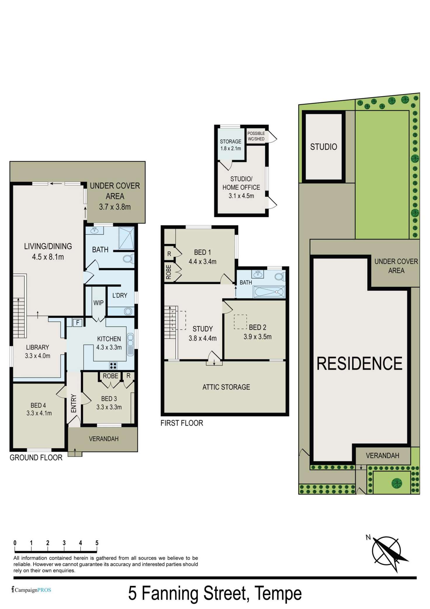 Floorplan of Homely house listing, 5 Fanning Street, Tempe NSW 2044