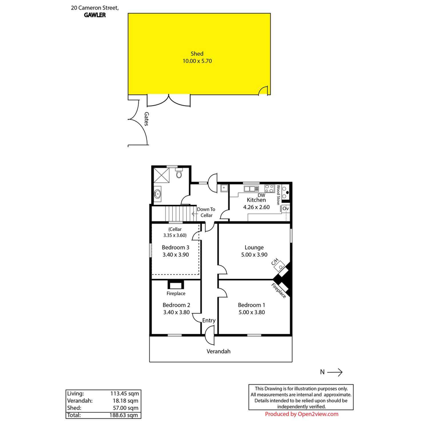 Floorplan of Homely house listing, 20 Cameron Street, Gawler SA 5118