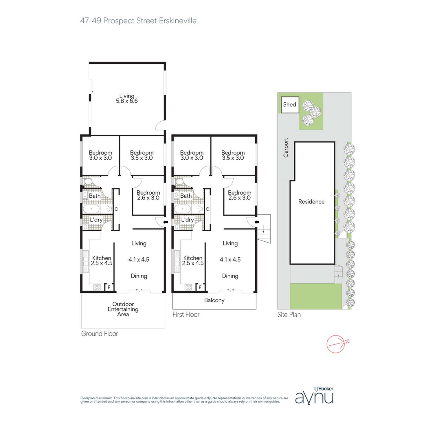 Floorplan of Homely house listing, 47-49 Prospect Street, Erskineville NSW 2043