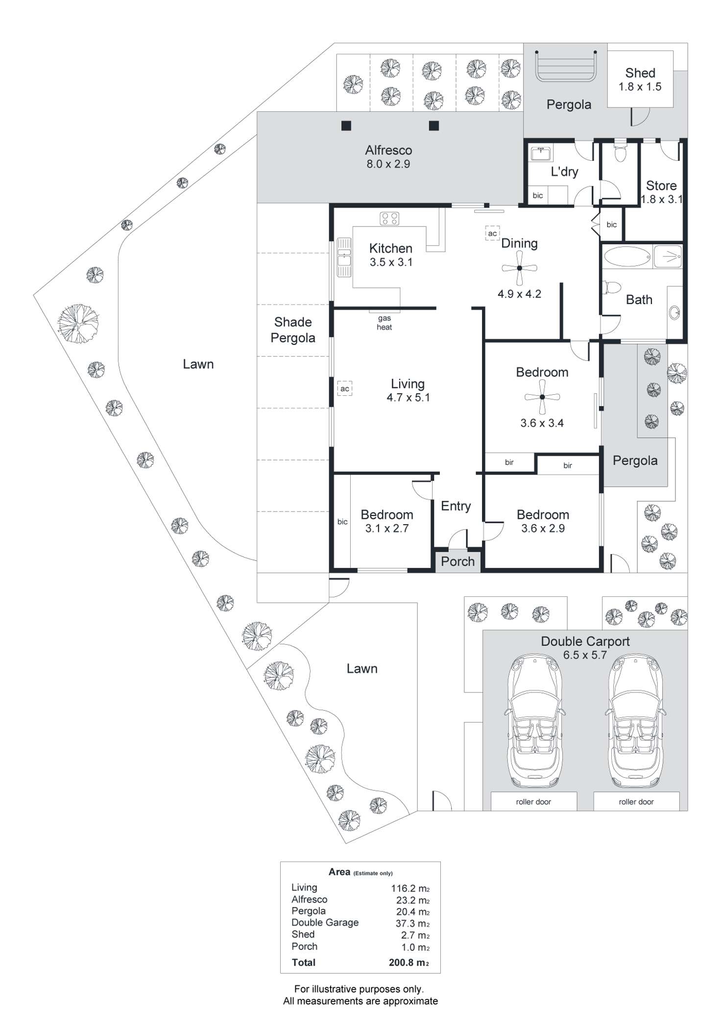 Floorplan of Homely house listing, 5 Anthea Court, West Lakes SA 5021