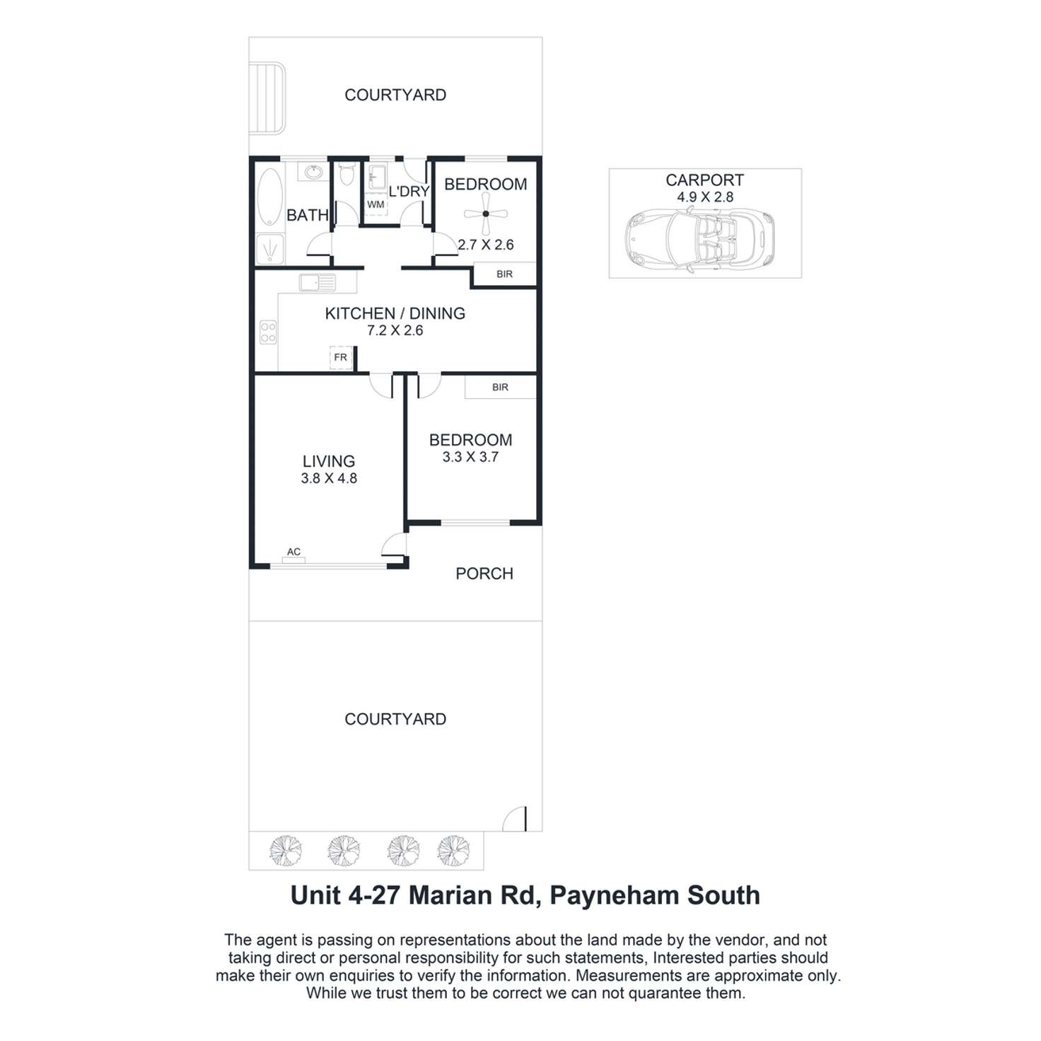 Floorplan of Homely unit listing, 4/27 Marian Road, Payneham South SA 5070