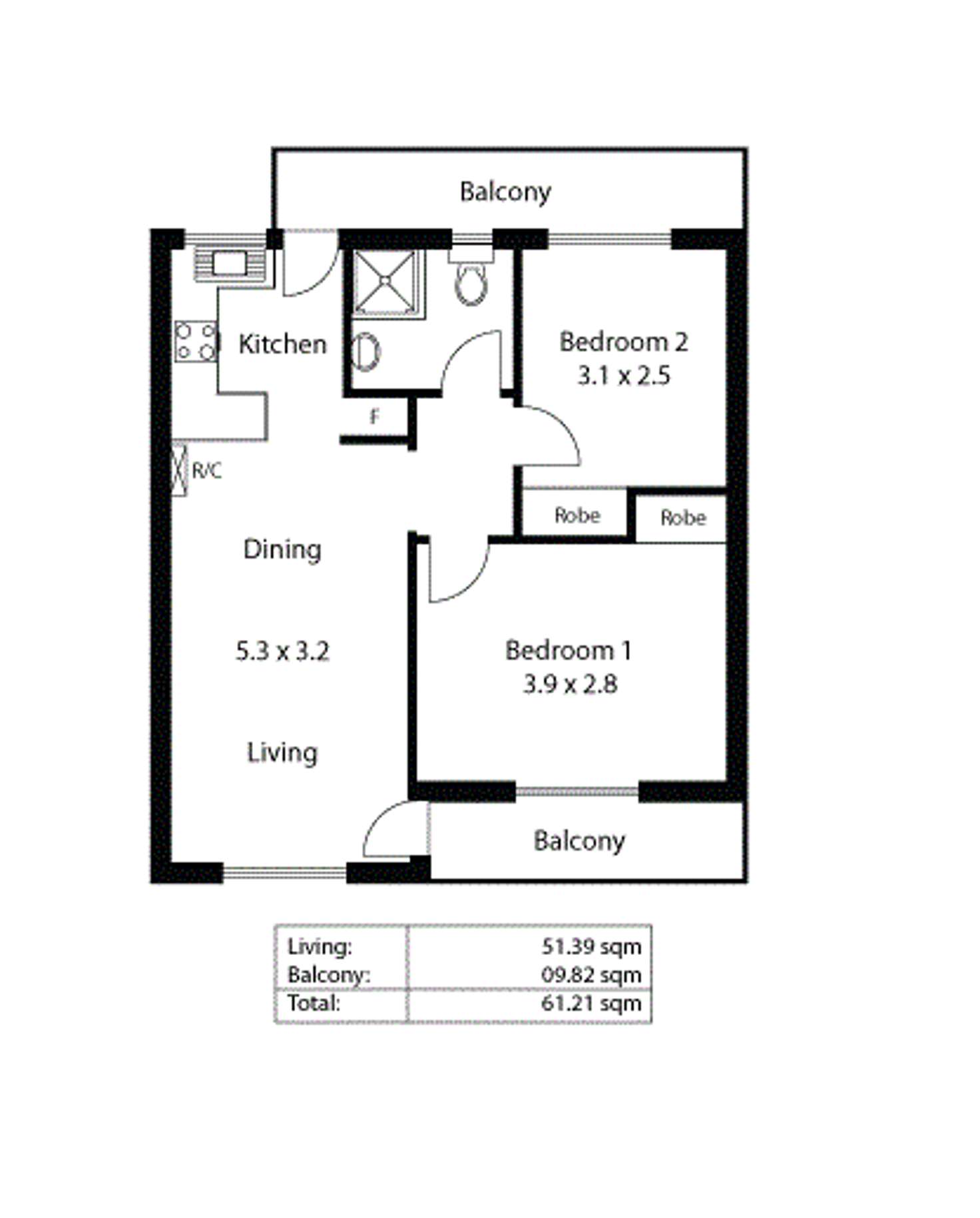 Floorplan of Homely unit listing, 10/306 Fullarton Road, Fullarton SA 5063