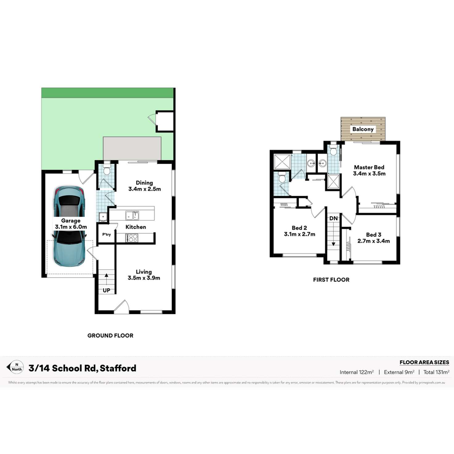 Floorplan of Homely townhouse listing, 3/14 School Road, Stafford QLD 4053