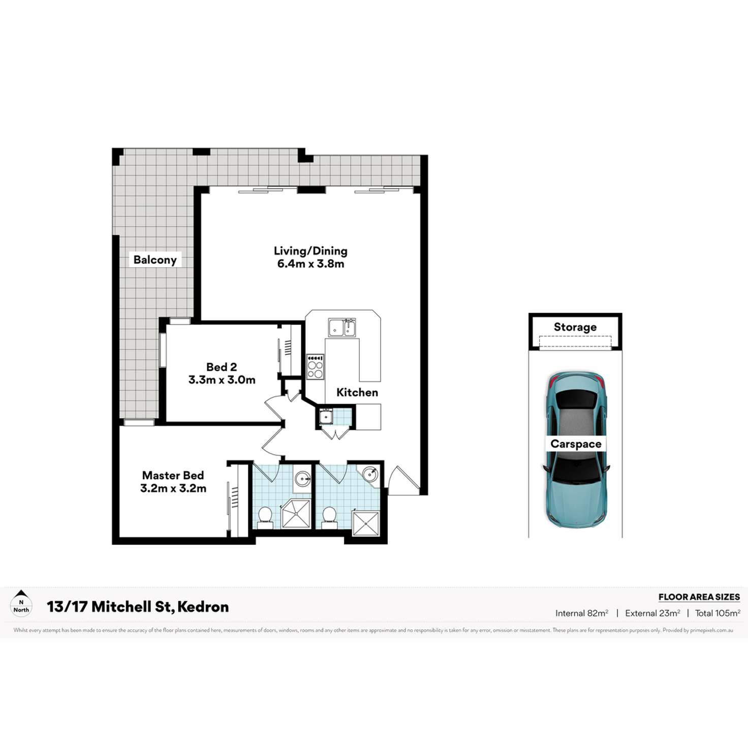 Floorplan of Homely unit listing, 13/17 Mitchell Street, Kedron QLD 4031