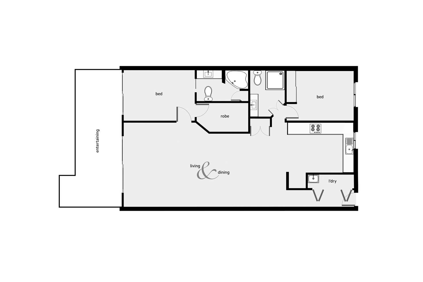 Floorplan of Homely unit listing, 17/304-308 Lake Street, Cairns North QLD 4870