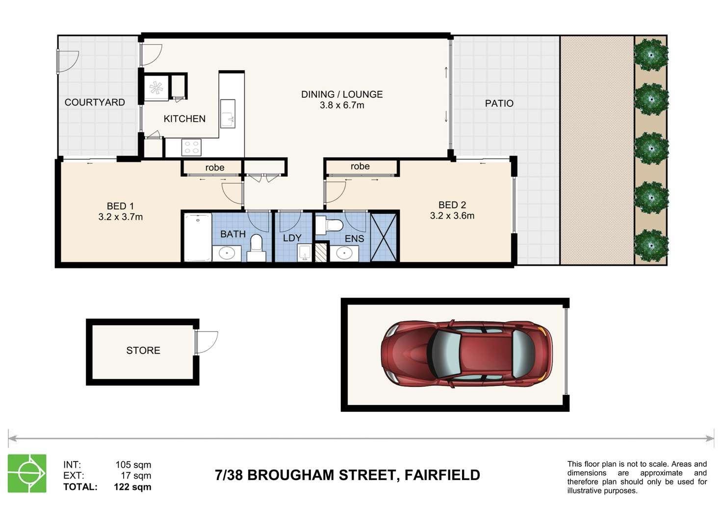 Floorplan of Homely unit listing, 7/38 Brougham Street, Fairfield QLD 4103