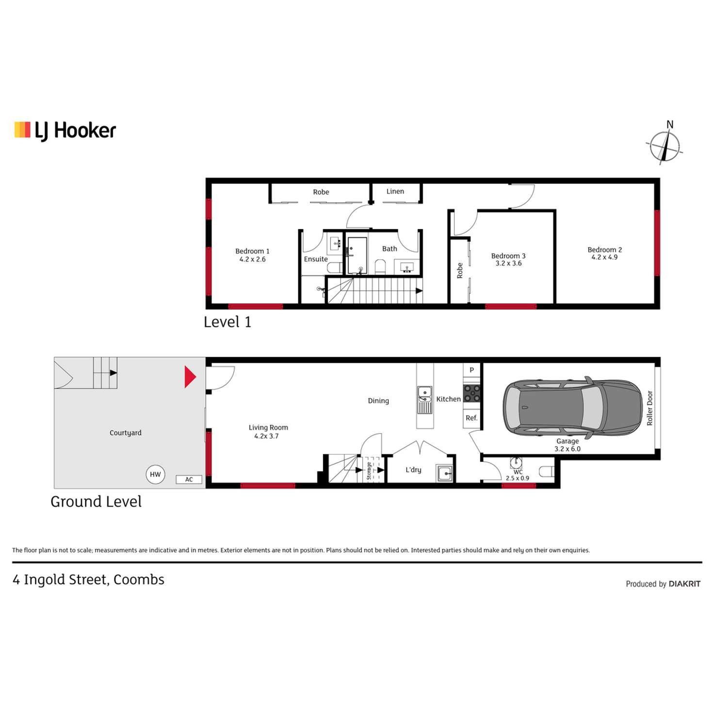 Floorplan of Homely townhouse listing, 4 Ingold Street, Coombs ACT 2611