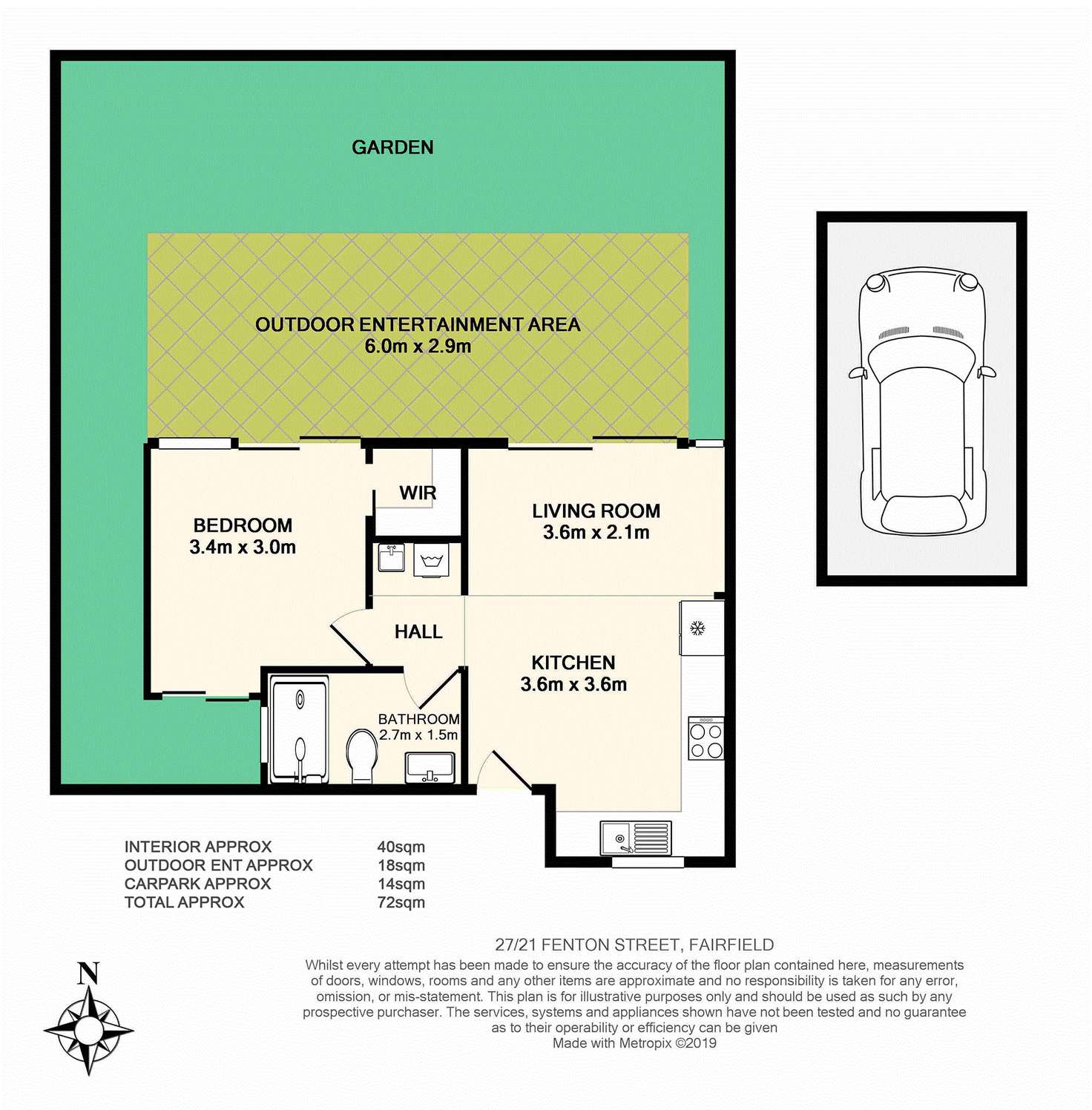 Floorplan of Homely unit listing, 27/21 Fenton Street, Fairfield QLD 4103