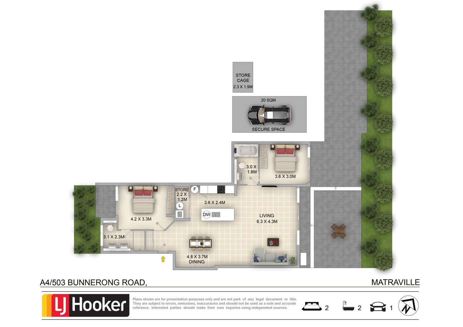 Floorplan of Homely apartment listing, A4/503 Bunnerong Road, Matraville NSW 2036