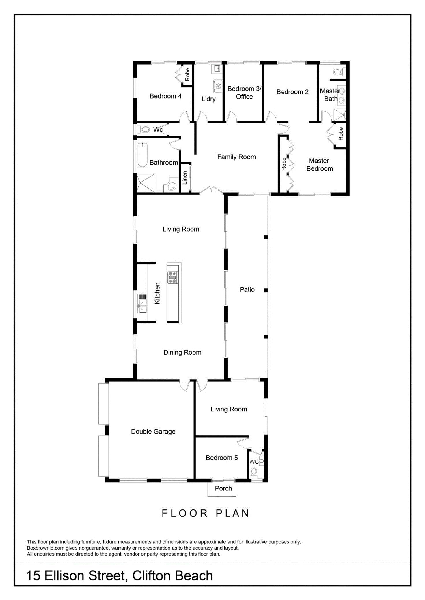 Floorplan of Homely house listing, 15 Ellison Street, Clifton Beach QLD 4879