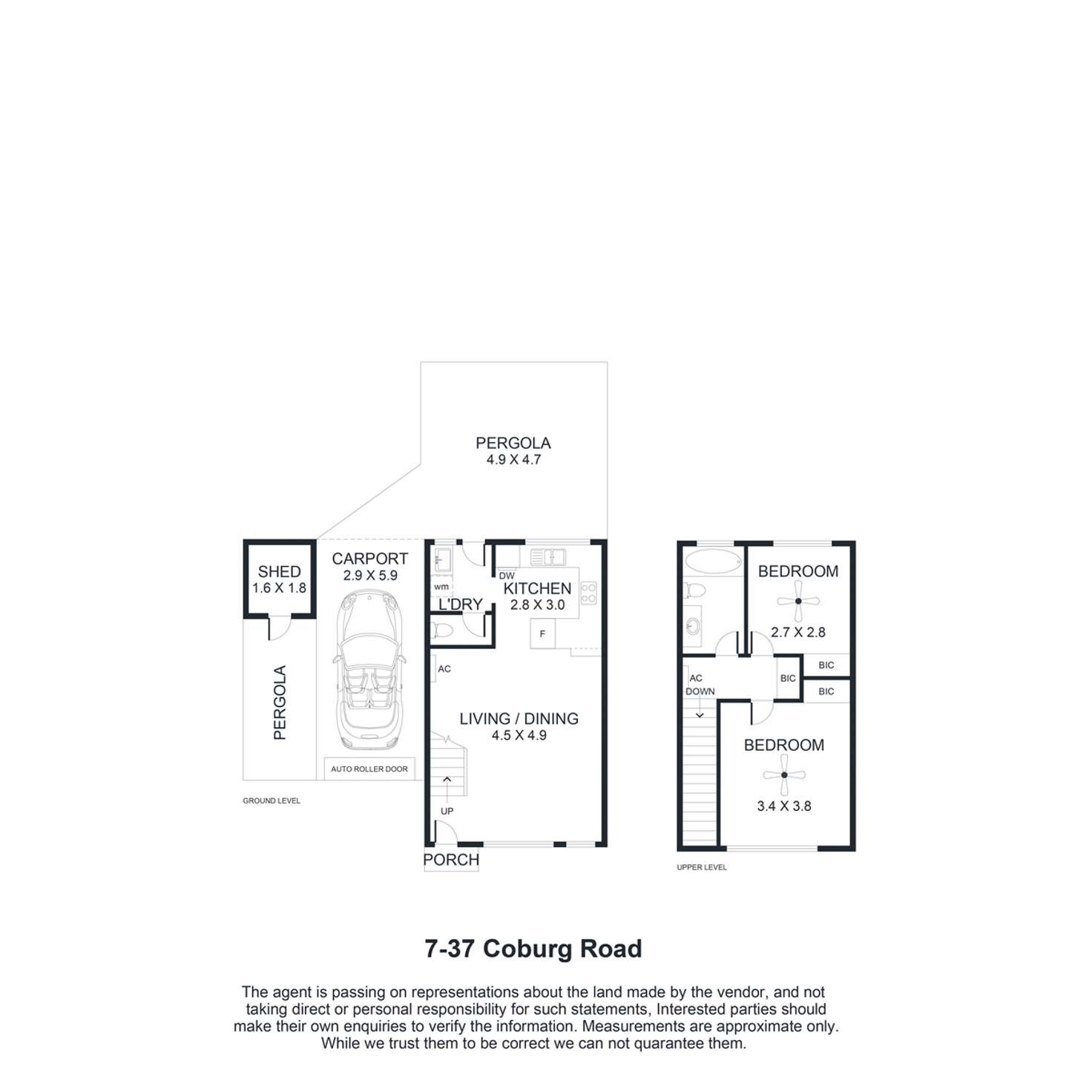 Floorplan of Homely townhouse listing, 7/37 Coburg Road, Alberton SA 5014