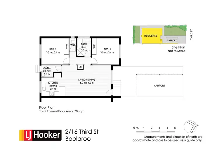 Floorplan of Homely semi-detached listing, 2/16 Third Street, Boolaroo NSW 2284