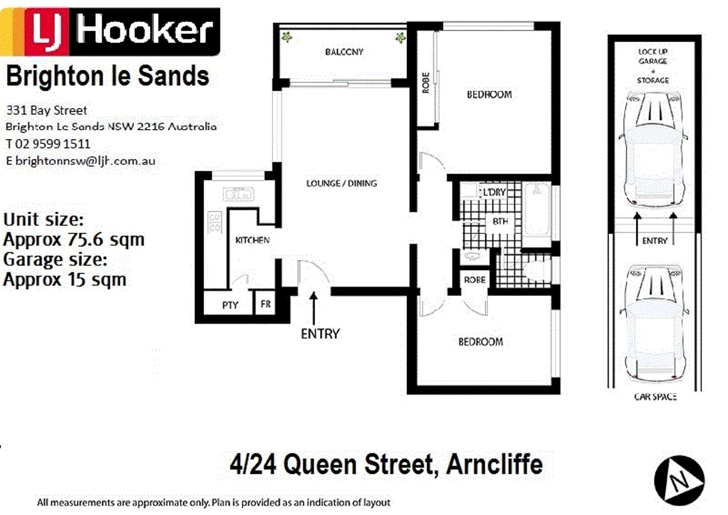 Floorplan of Homely unit listing, 4/24 Queen Street, Arncliffe NSW 2205