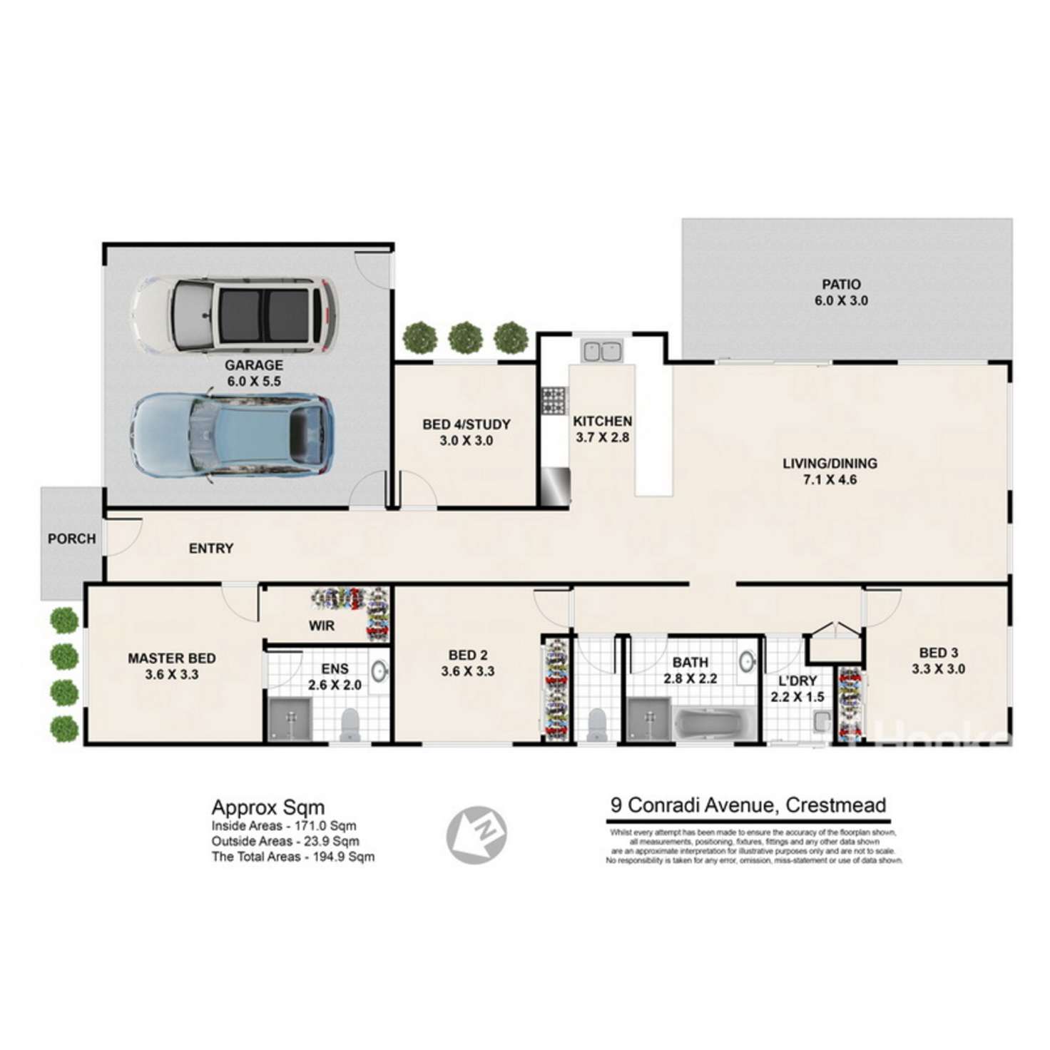 Floorplan of Homely house listing, 9 Conradi Avenue, Crestmead QLD 4132