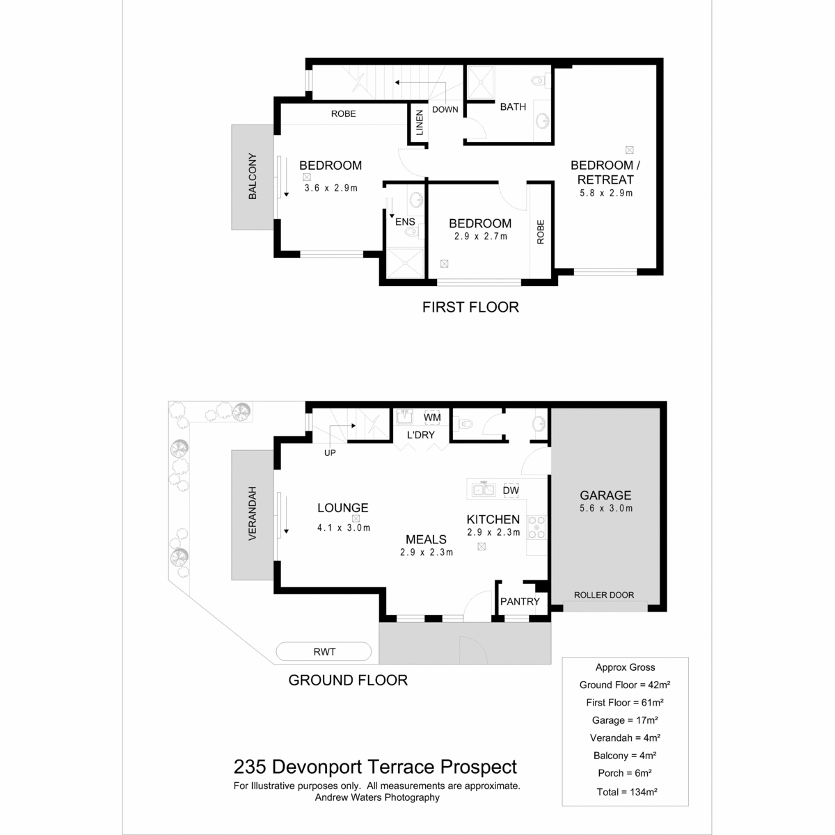Floorplan of Homely townhouse listing, 235 Devonport Terrace, Prospect SA 5082