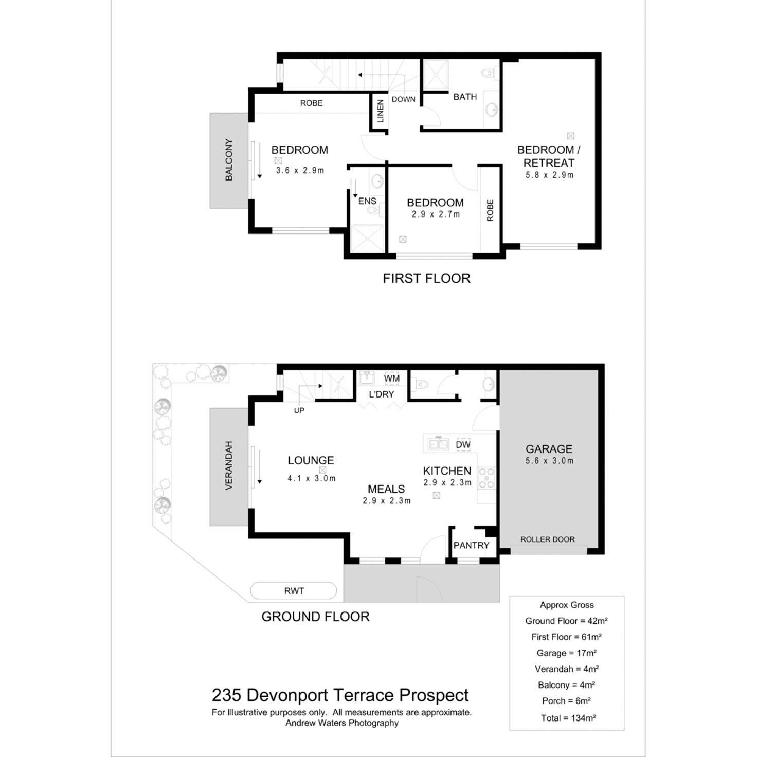 Floorplan of Homely townhouse listing, 235 Devonport Terrace, Prospect SA 5082