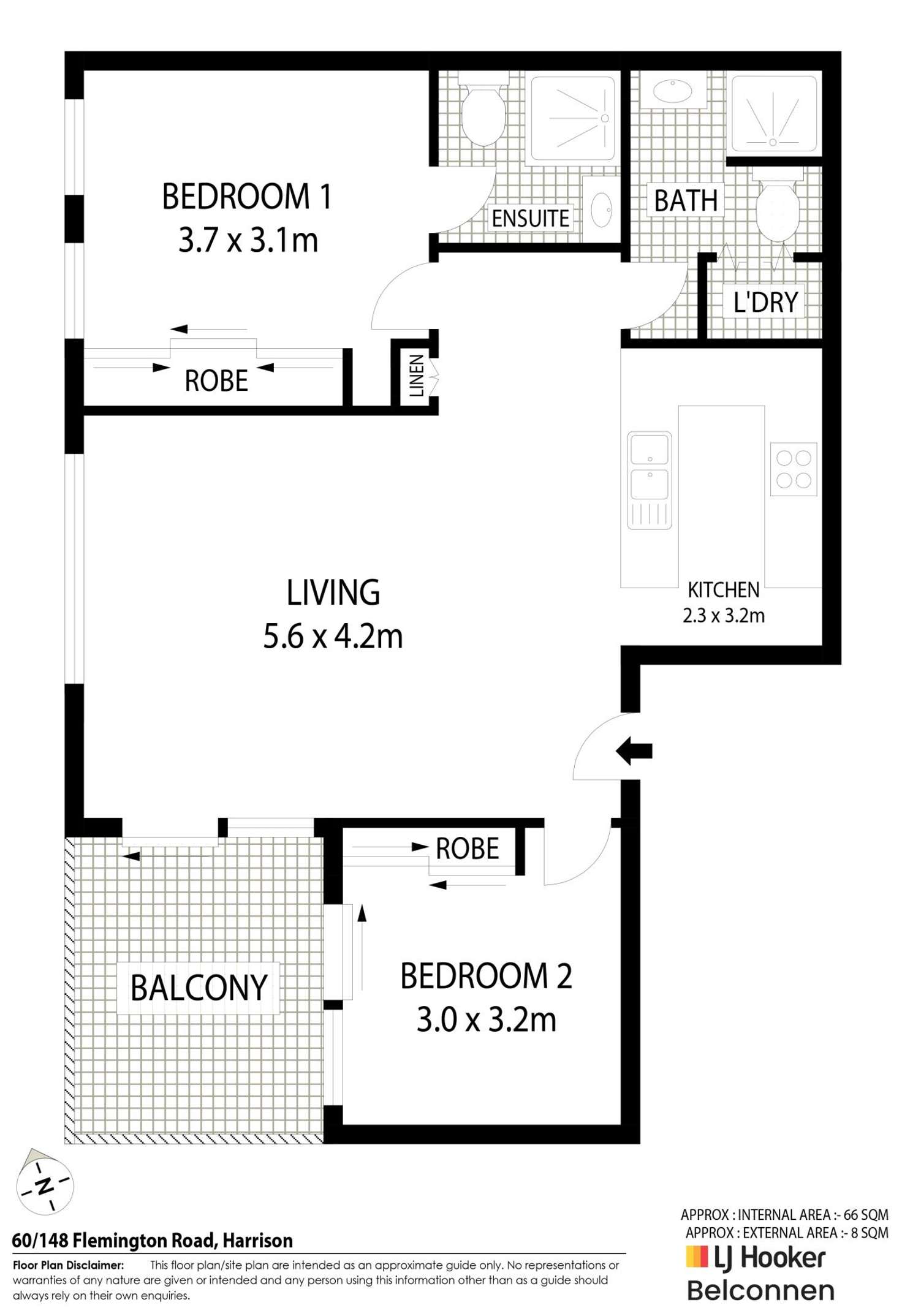 Floorplan of Homely apartment listing, 60/148 Flemington Road, Harrison ACT 2914