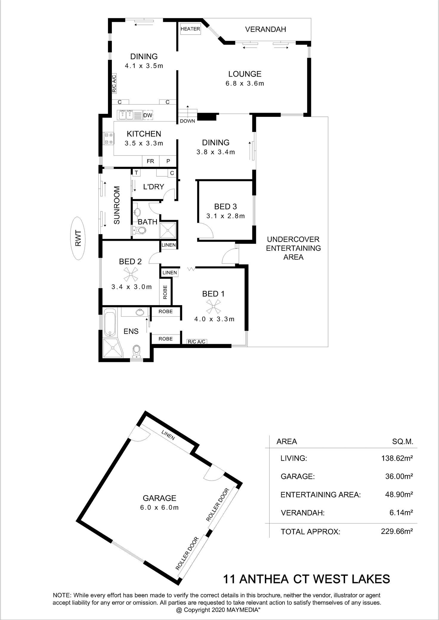 Floorplan of Homely house listing, 11 Anthea Court, West Lakes SA 5021