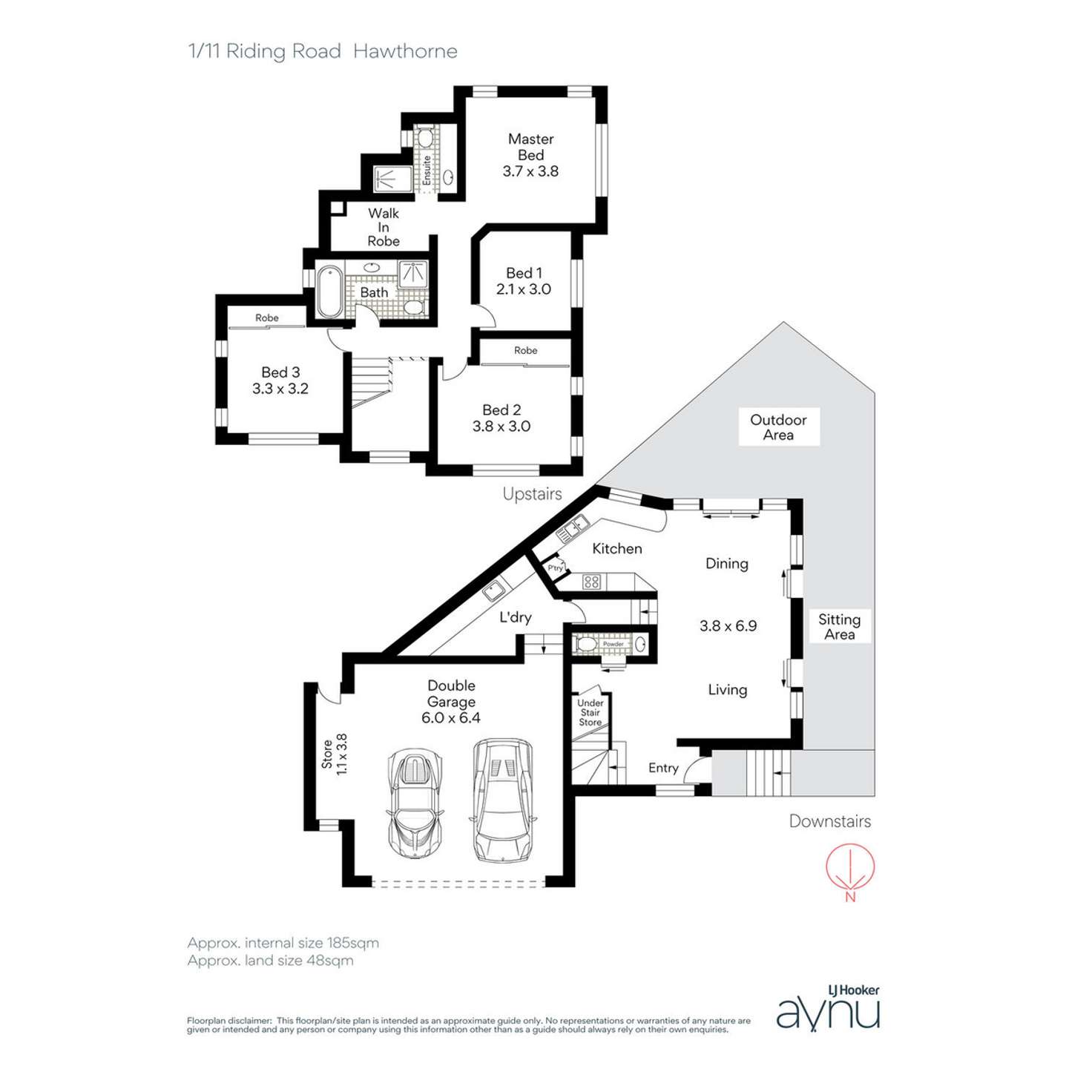 Floorplan of Homely townhouse listing, 1/11 Riding Road, Hawthorne QLD 4171