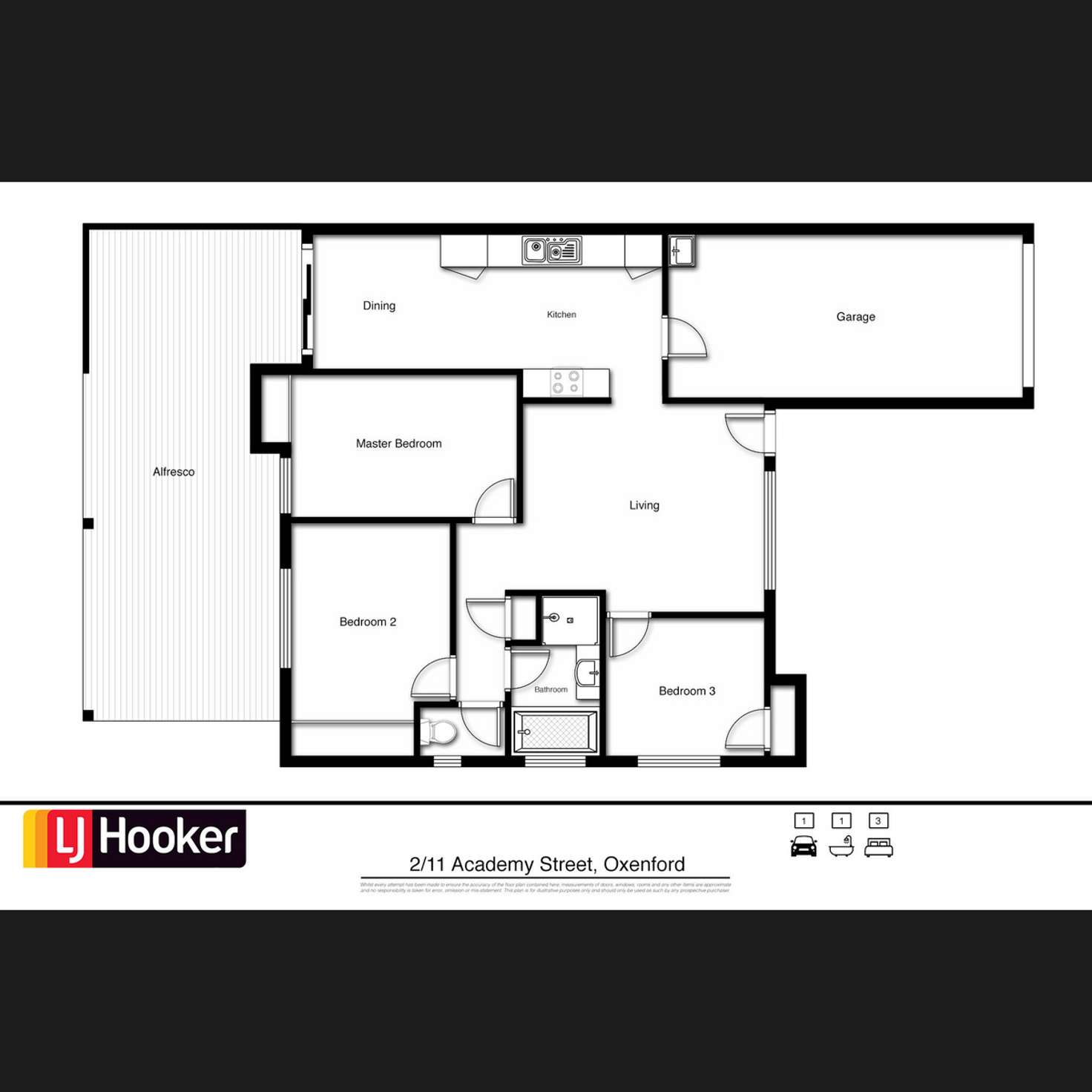 Floorplan of Homely semiDetached listing, 2/11 Academy Street, Oxenford QLD 4210