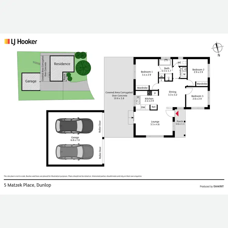 Floorplan of Homely house listing, 5 Matzek Place, Dunlop ACT 2615