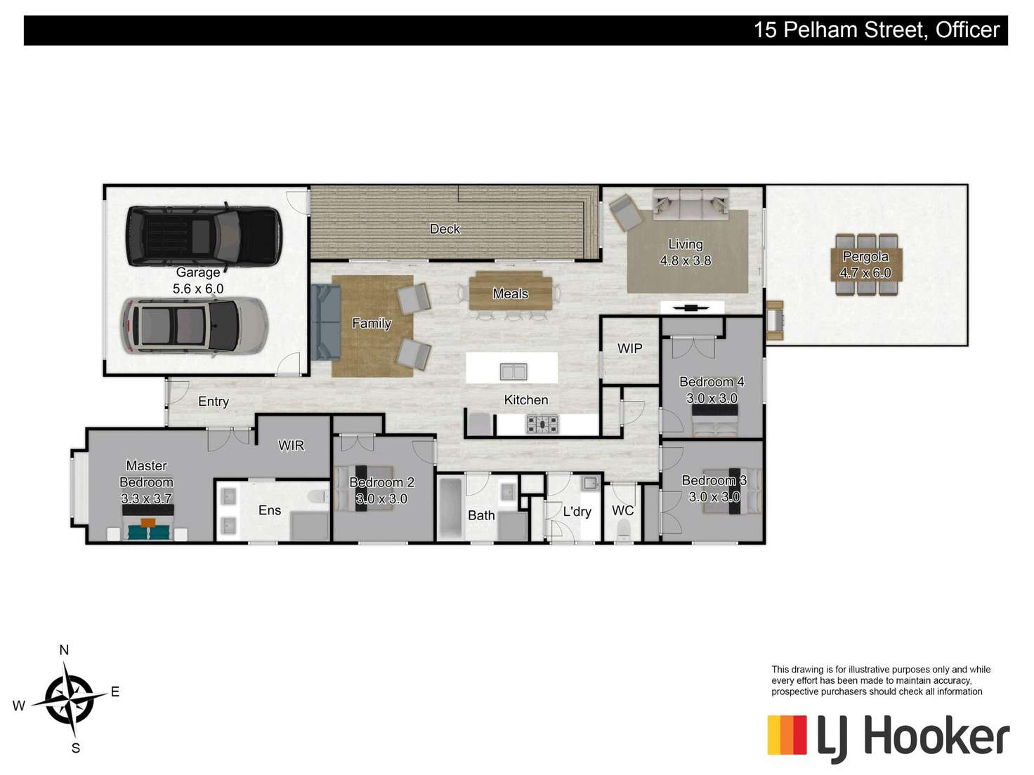 Floorplan of Homely house listing, 15 Pelham Street, Officer VIC 3809