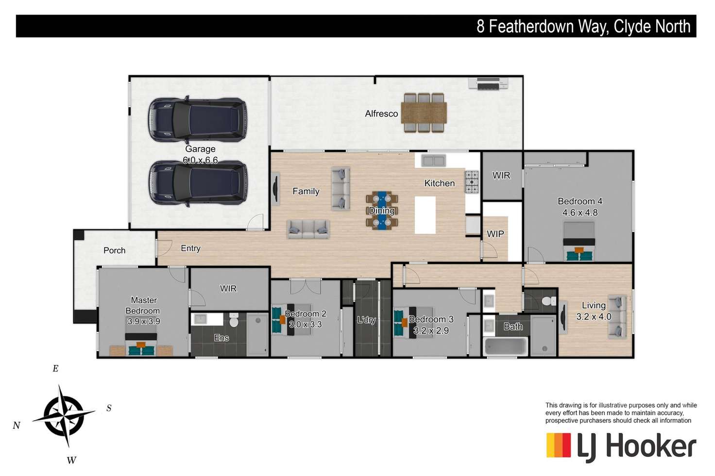 Floorplan of Homely house listing, 8 Featherdown Way, Clyde North VIC 3978