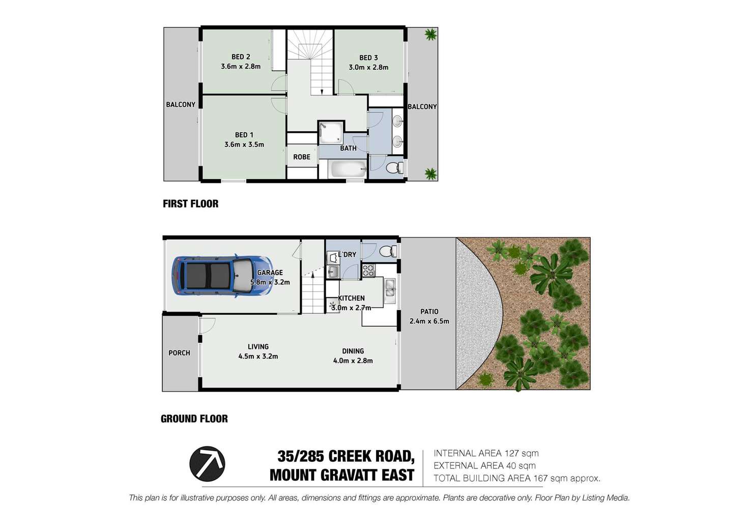 Floorplan of Homely townhouse listing, 35/285 Creek Road, Mount Gravatt QLD 4122