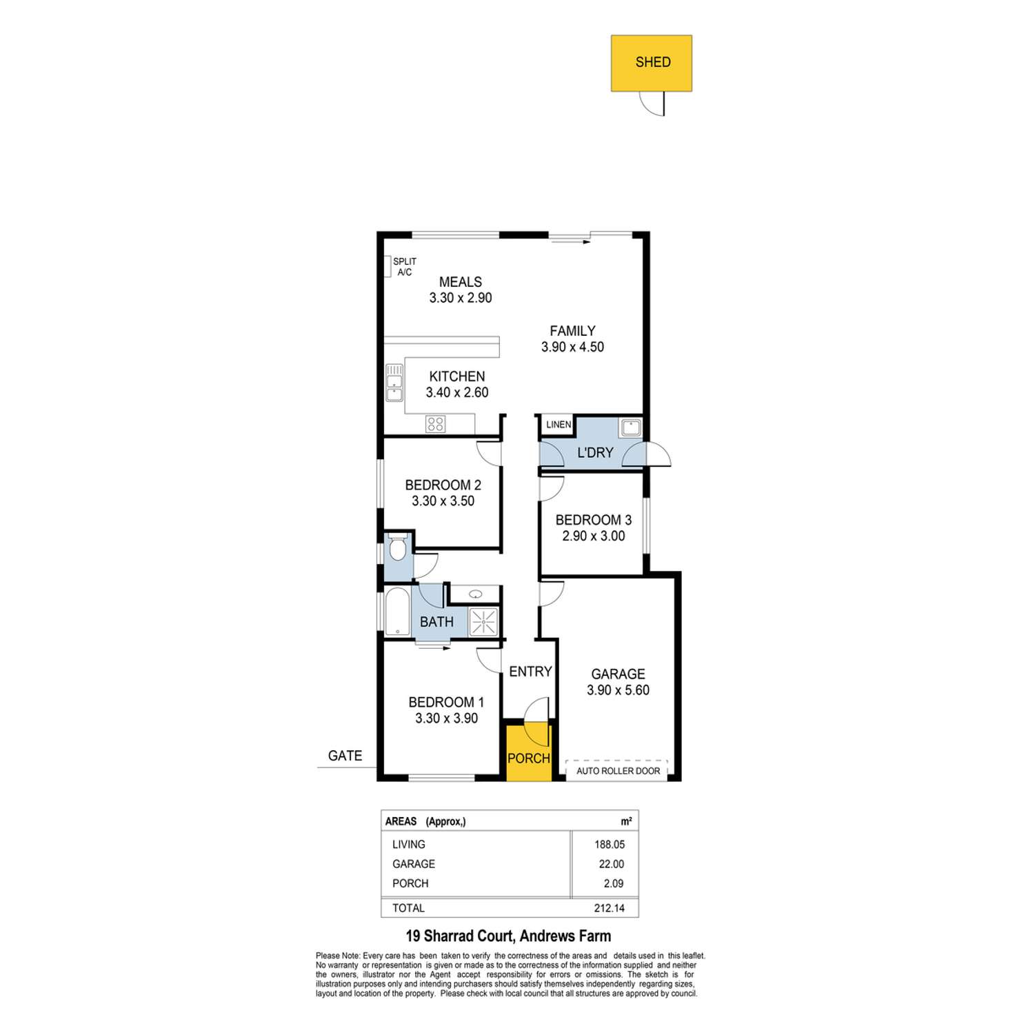 Floorplan of Homely house listing, 19 Sharrad Court, Andrews Farm SA 5114