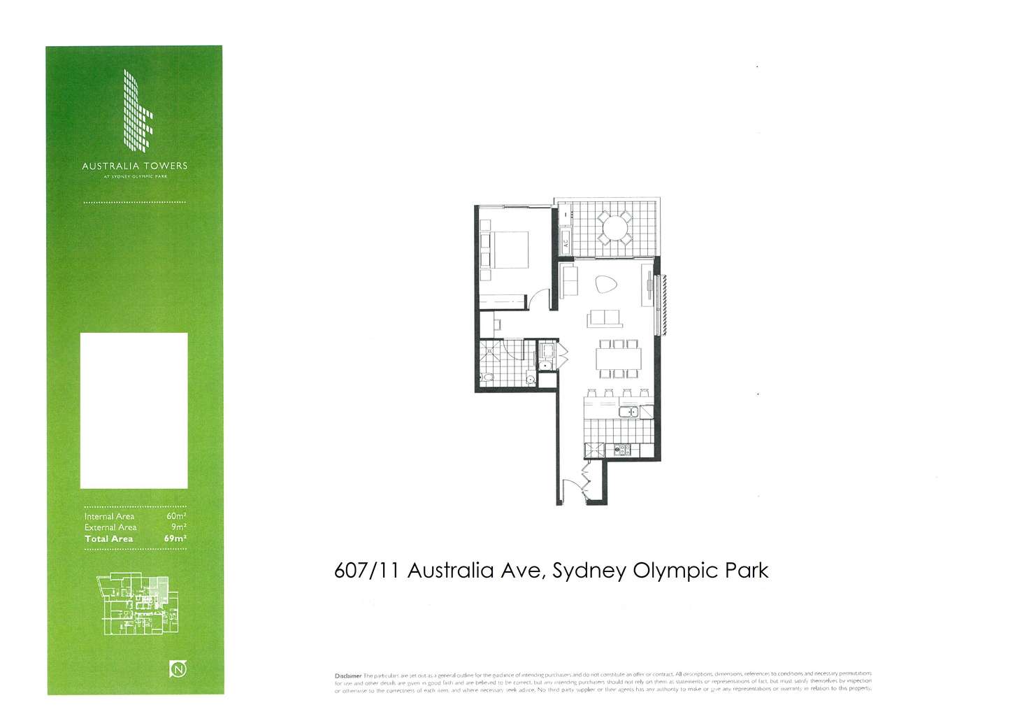 Floorplan of Homely unit listing, 607/11 Australia Avenue, Sydney Olympic Park NSW 2127