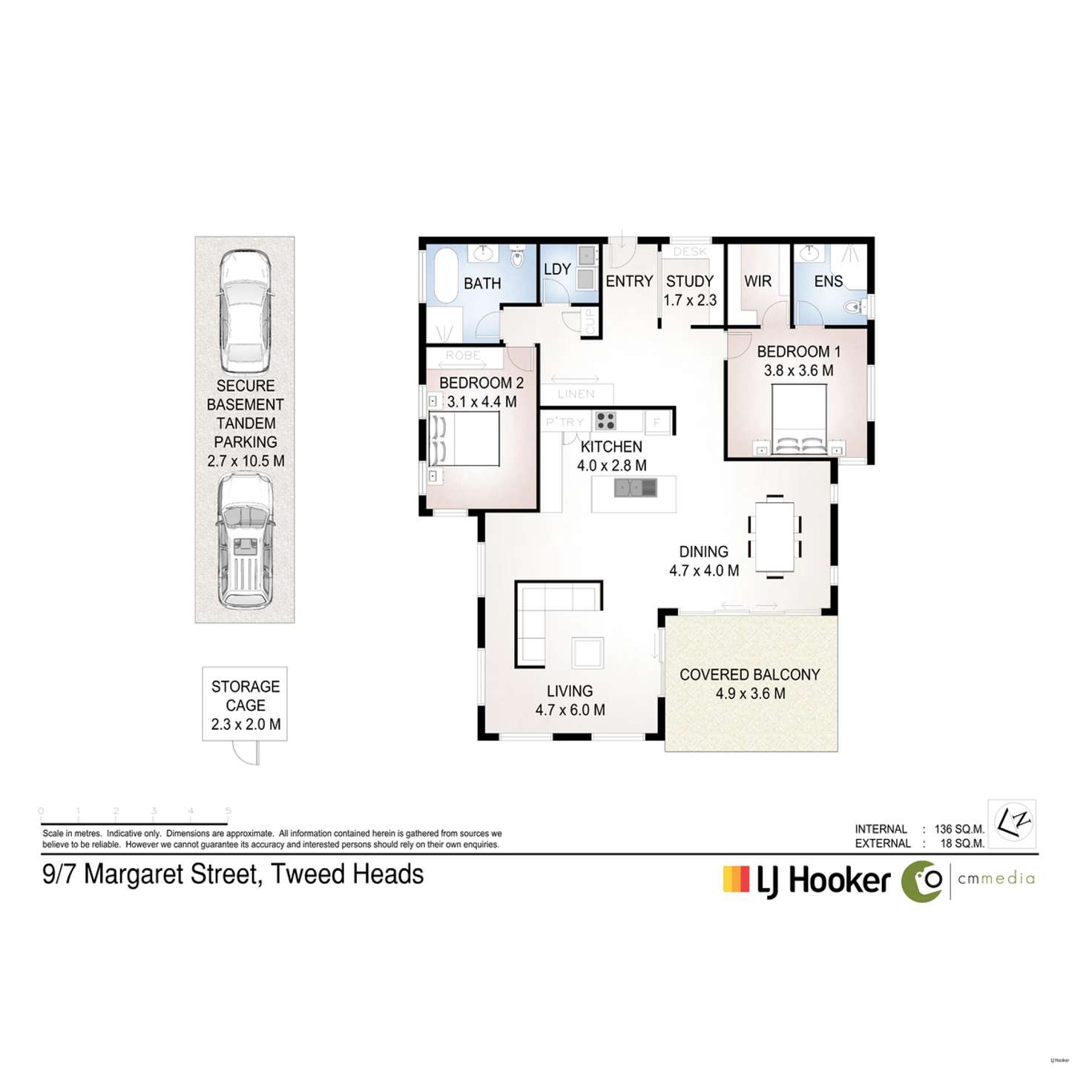 Floorplan of Homely unit listing, 9/7 Margaret Street, Tweed Heads NSW 2485
