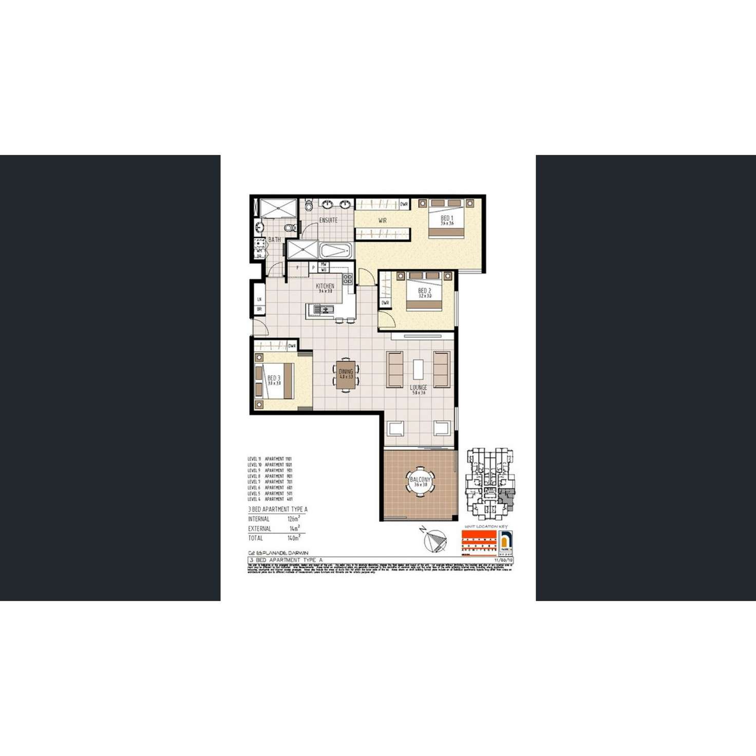 Floorplan of Homely apartment listing, 401/102 Esplanade, Darwin City NT 800
