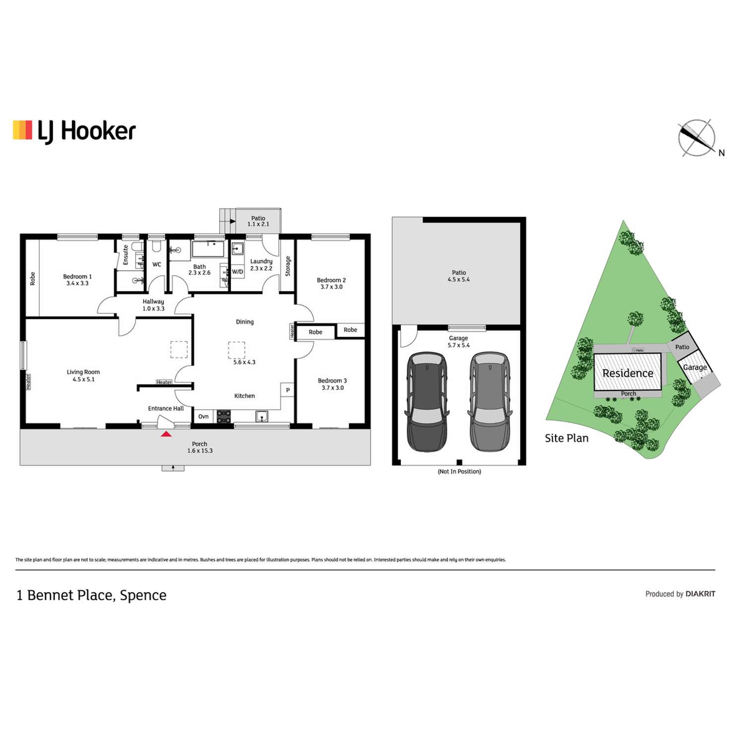 Floorplan of Homely house listing, 1 Bennet Place, Spence ACT 2615