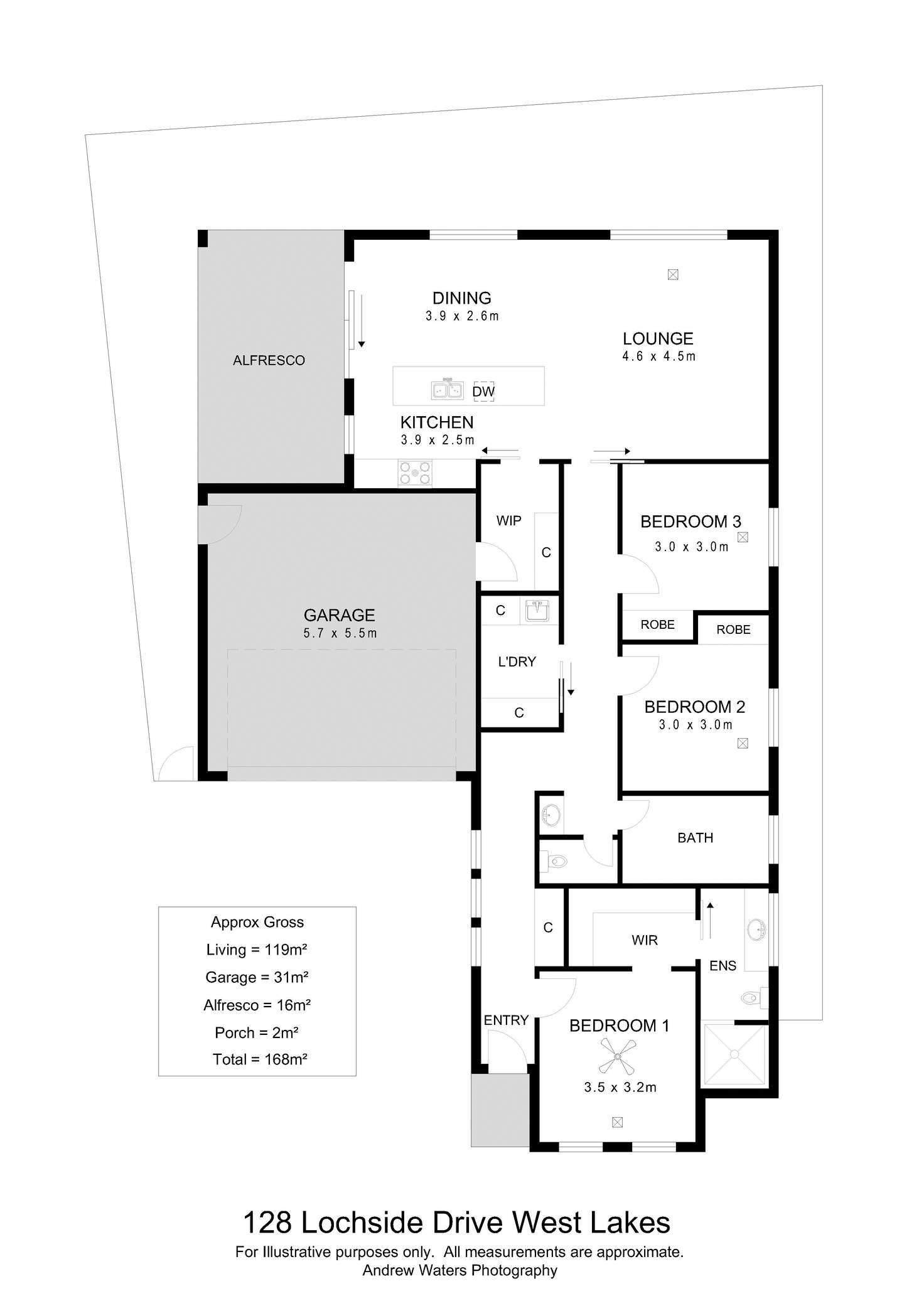 Floorplan of Homely house listing, 128 Lochside Drive, West Lakes SA 5021