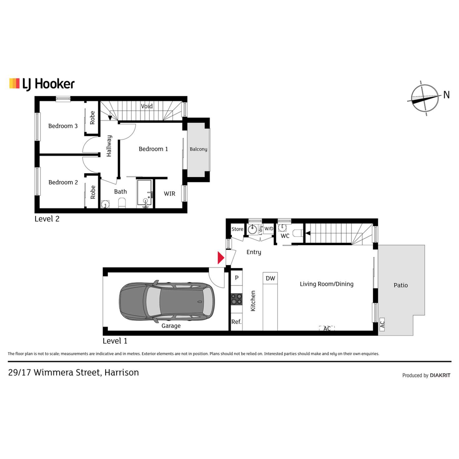 Floorplan of Homely townhouse listing, 29/17 Wimmera Street, Harrison ACT 2914