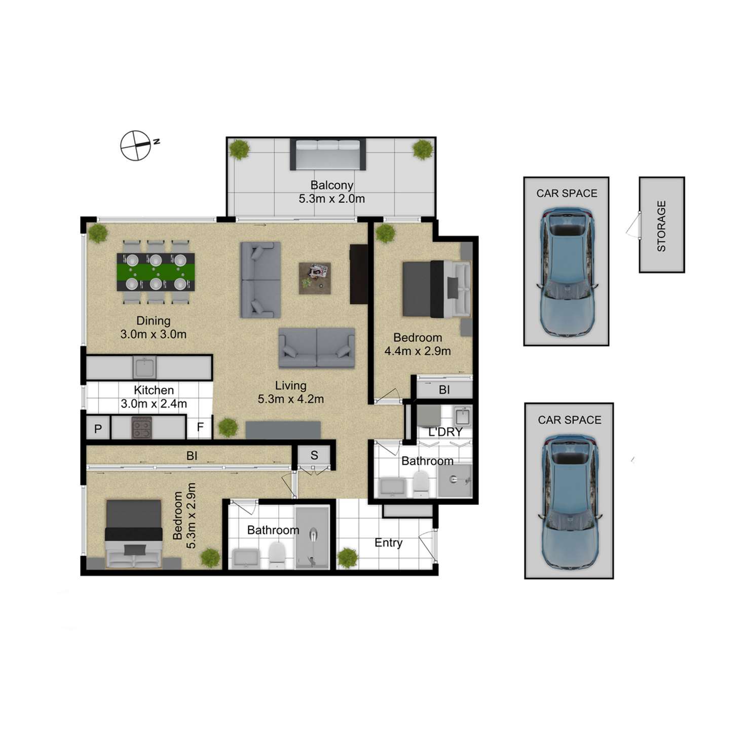 Floorplan of Homely apartment listing, 101/32 Blackall Street, Barton ACT 2600