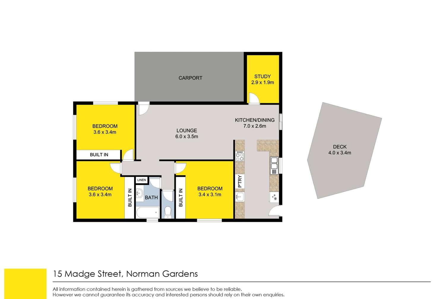 Floorplan of Homely house listing, 15 Madge Street, Norman Gardens QLD 4701