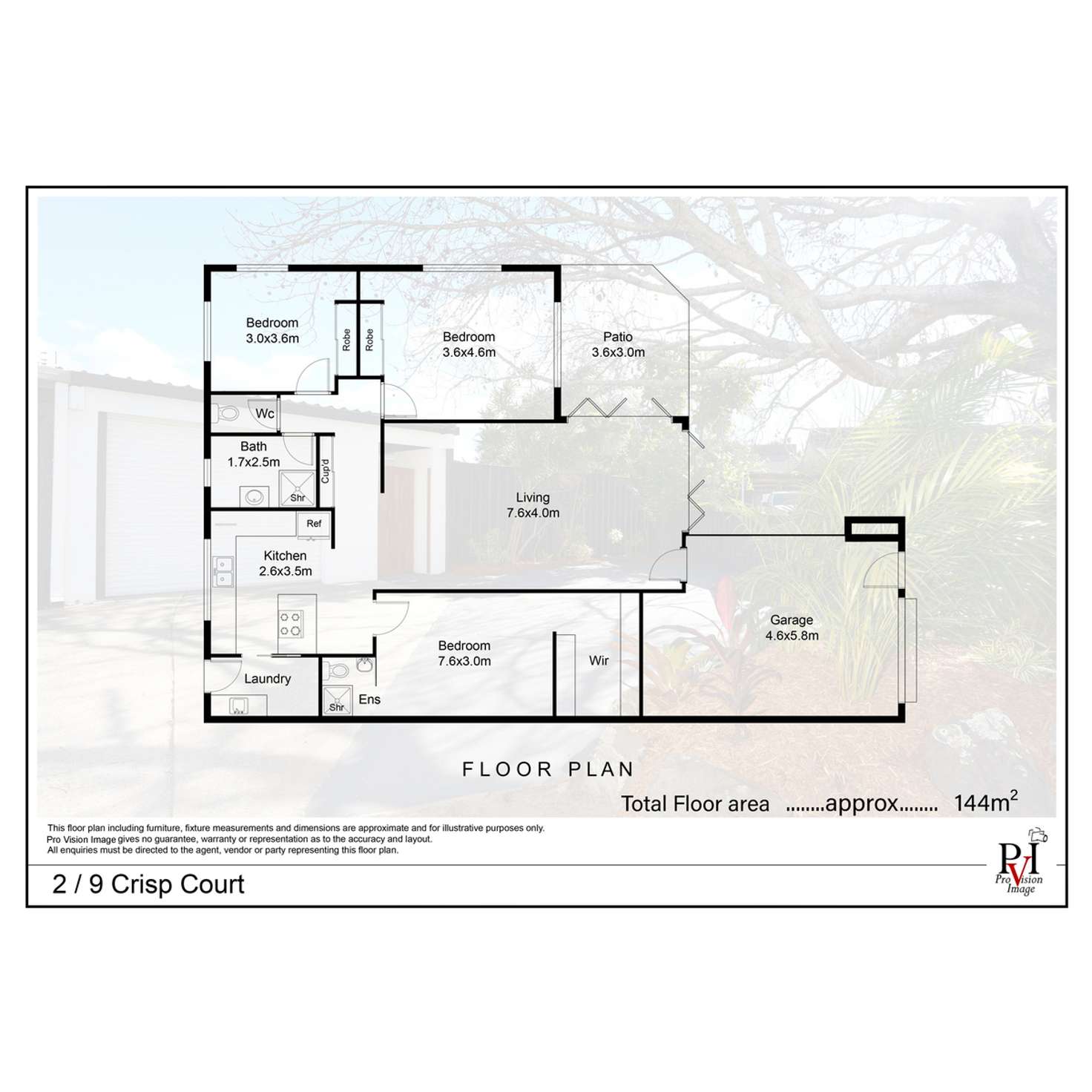 Floorplan of Homely semiDetached listing, 2/9 Crisp Court, Miami QLD 4220