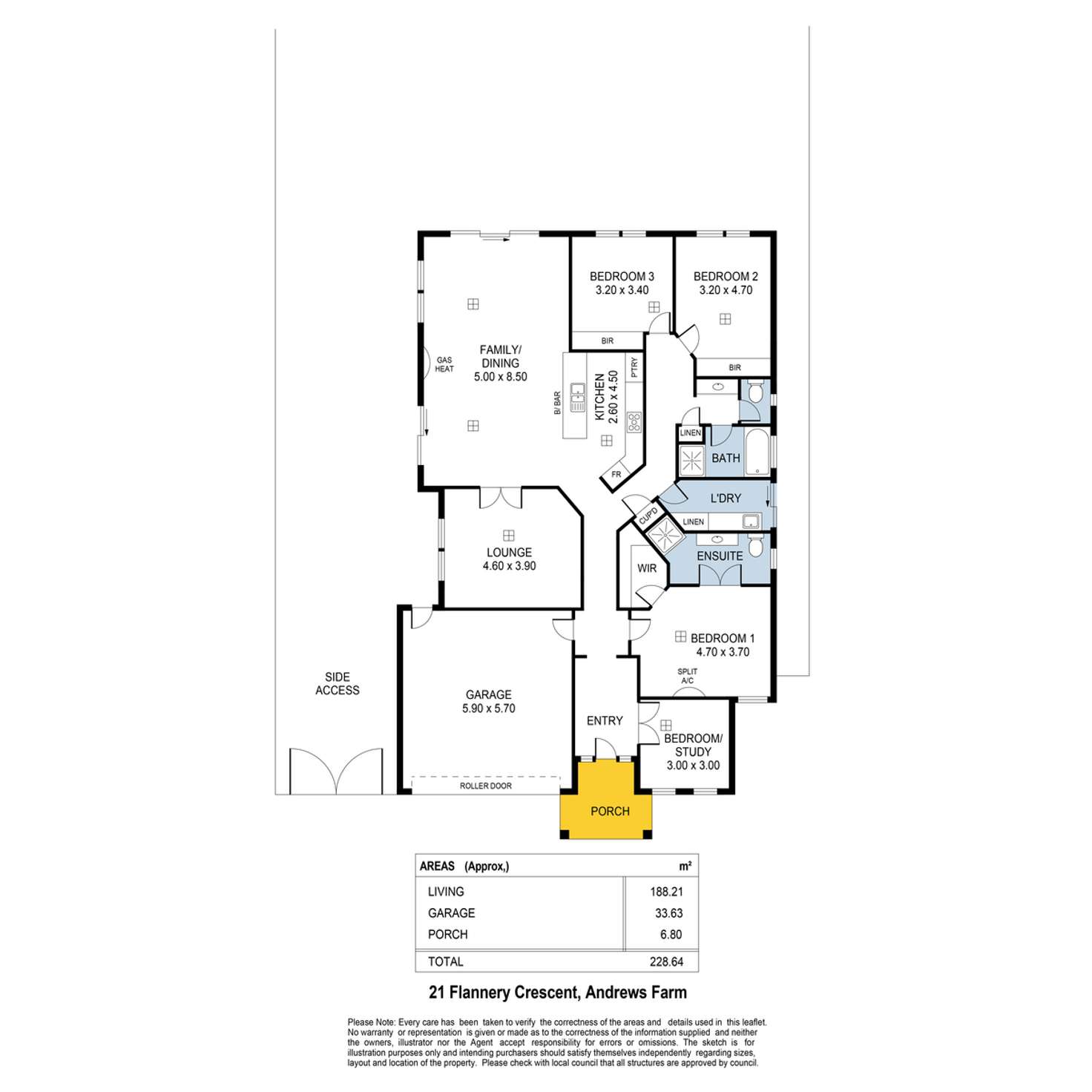 Floorplan of Homely house listing, 21 Flannery Crescent, Andrews Farm SA 5114