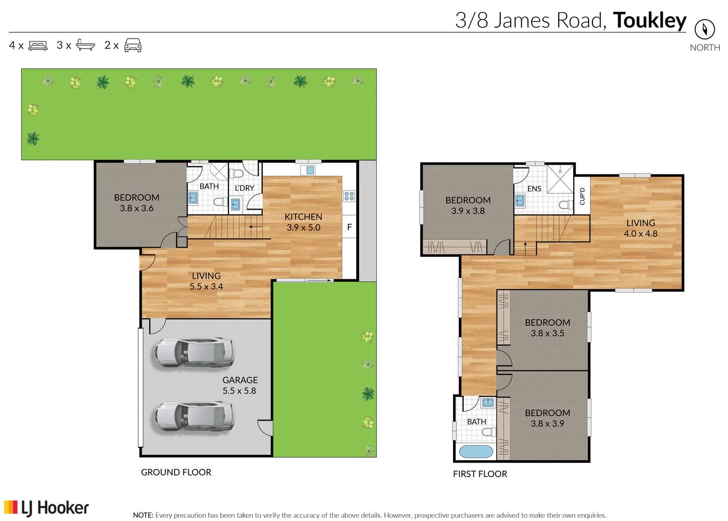 Floorplan of Homely townhouse listing, 3/8 James Road, Toukley NSW 2263